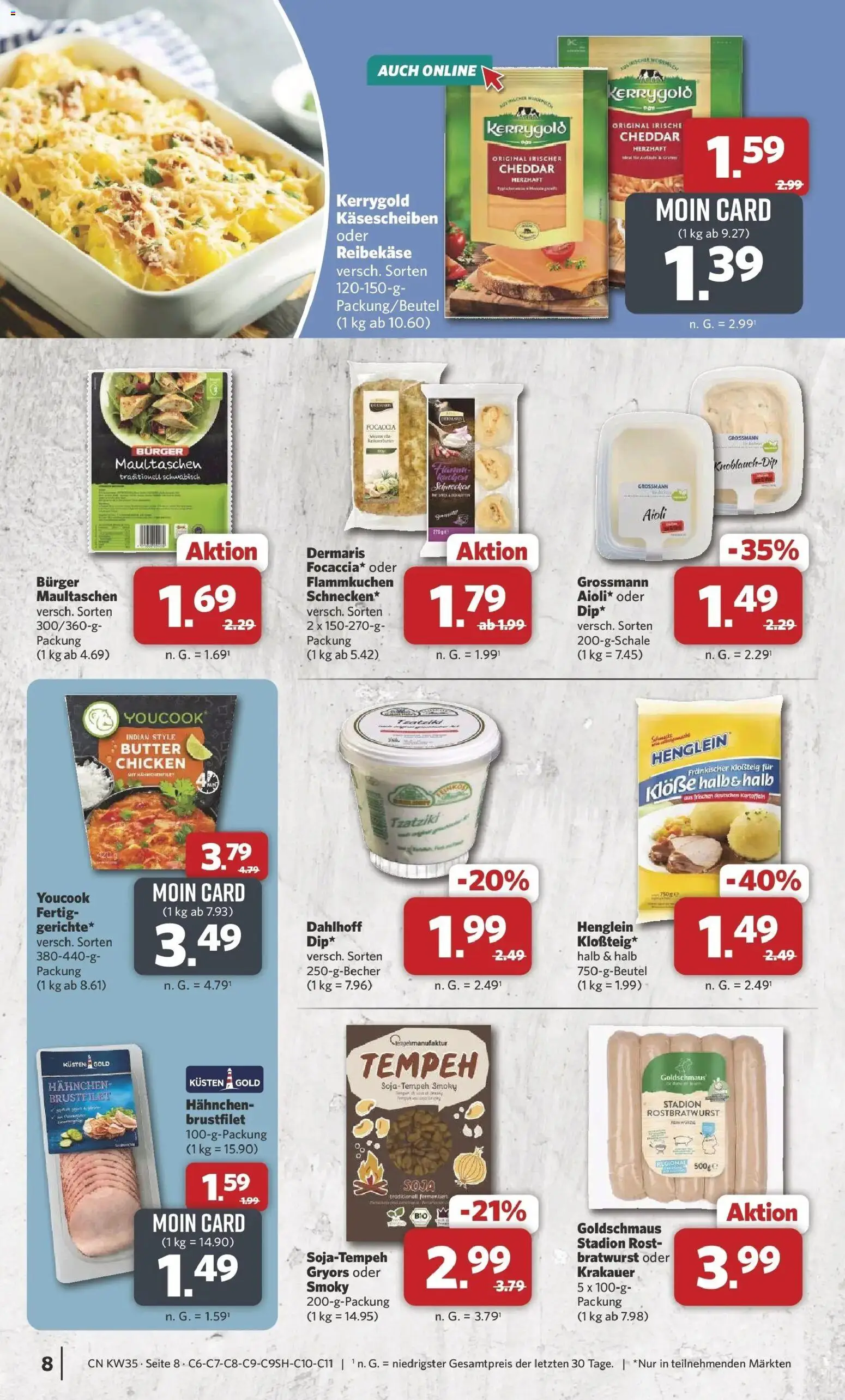 Combi Prospekt Borchen (ab 24.08.2026) zum Blättern | Seite: 10 | Produkte: Hahnchen, Kartoffeln, Maultaschen, Reibekase