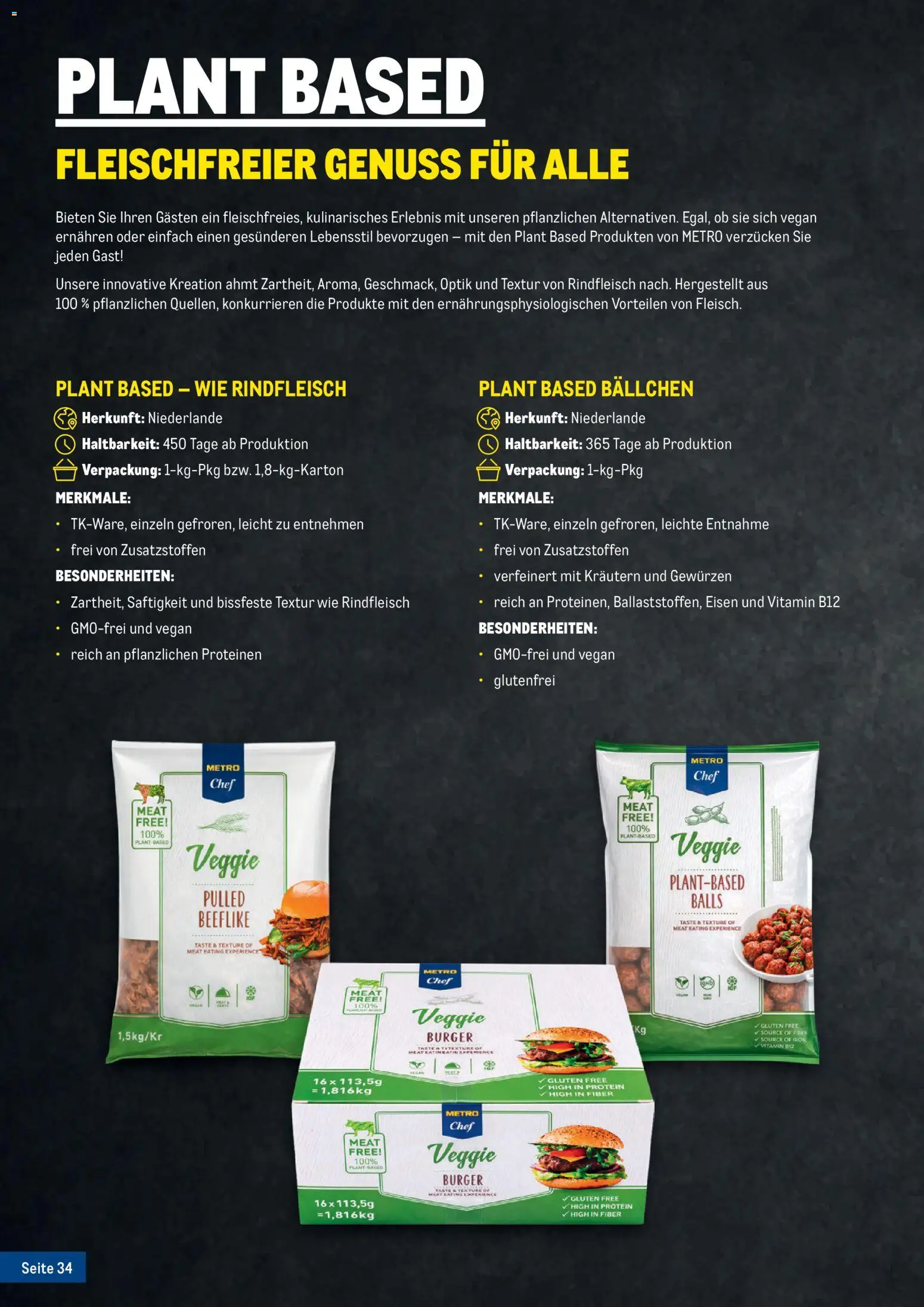 Metro Fleischkatalog gültig ab 20.02.2026 | Seite: 34 | Produkte: Burger, Rindfleisch
