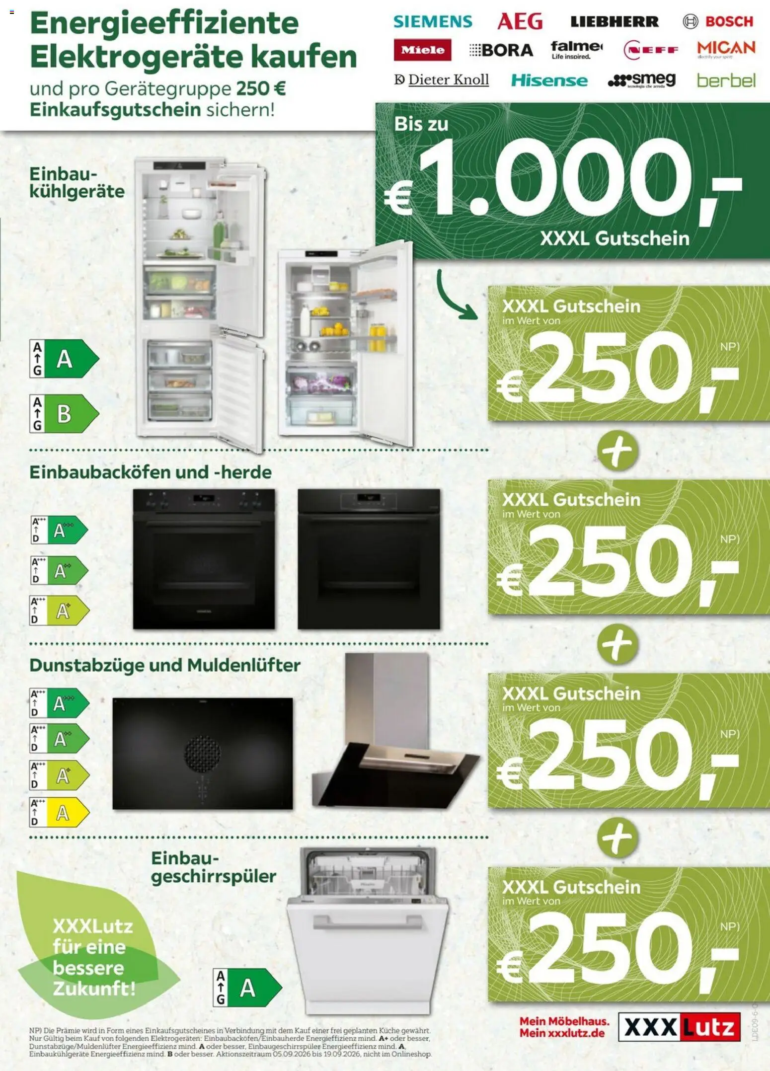XXXLutz Nr. 1 bei Küchen – gültig ab 05.09.2026 | Seite: 3 | Produkte: Bosch, Hisense, Liebherr, Küche