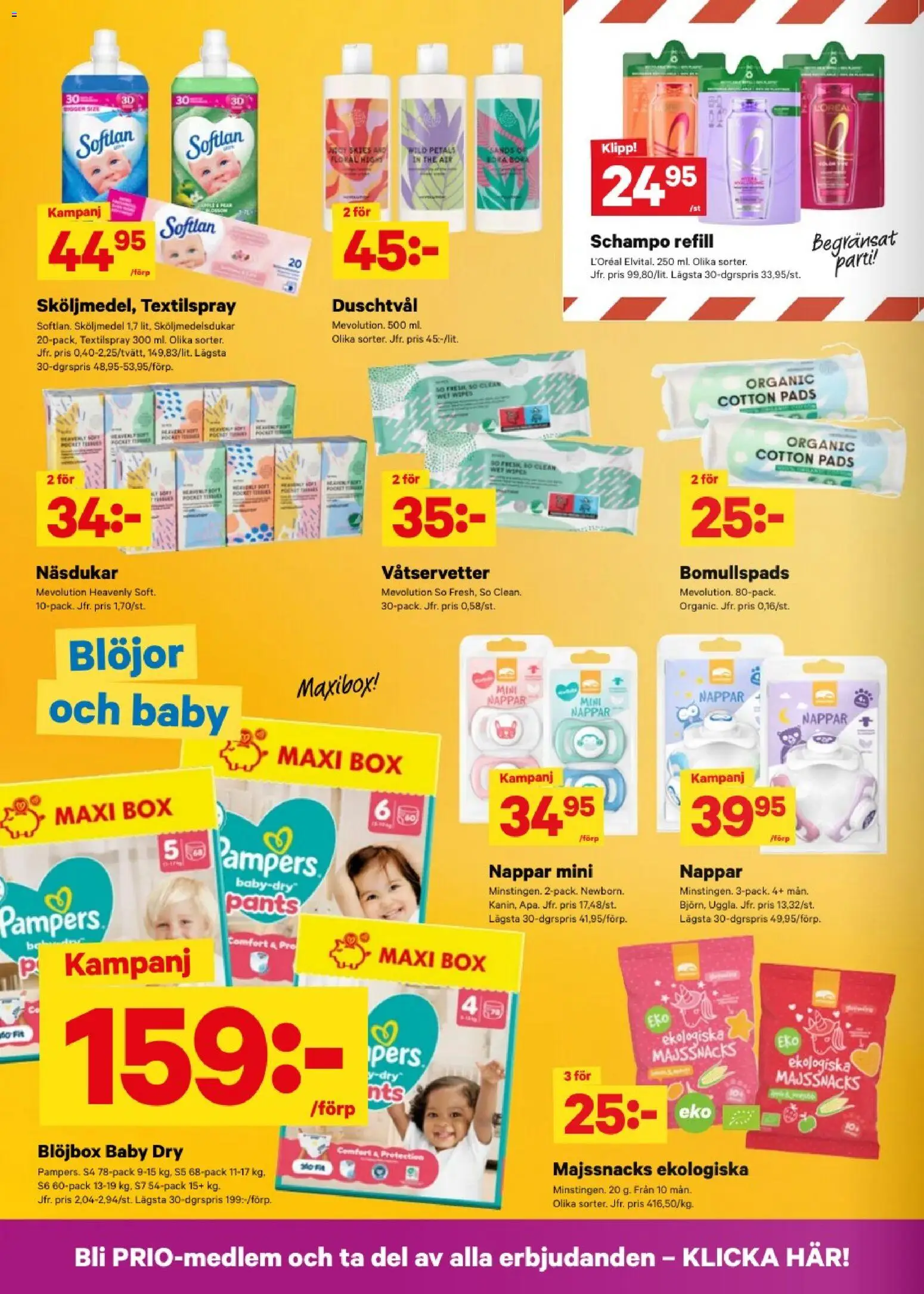 City Gross reklamblad aktuell från 29/08/2026 | Sida: 12 | Produkter: Schampo, Våtservetter, Näsdukar, Pads