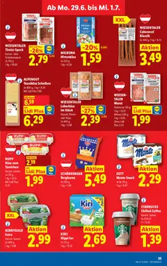 Lidl - Flugblatt ab 25.06.2026 gültig | Seite: 40 | Produkte: Wurst, Butter, Käse