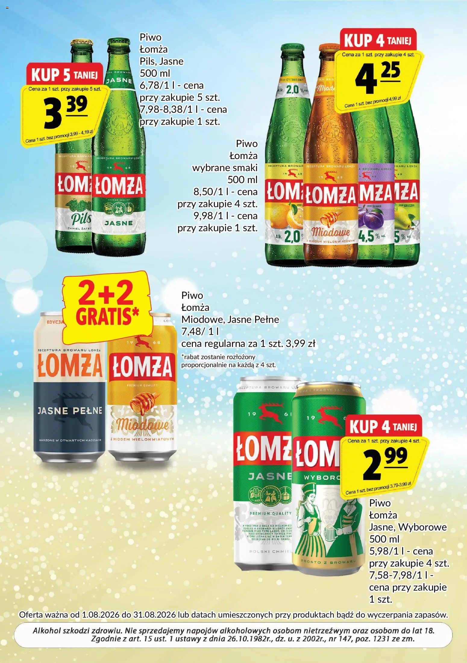 Prim Market gazetka - Oferta alkoholowa od 01.08.2026 | Strona: 9 | Produkty: Gruszka, Miód, Piwo, Alkohol