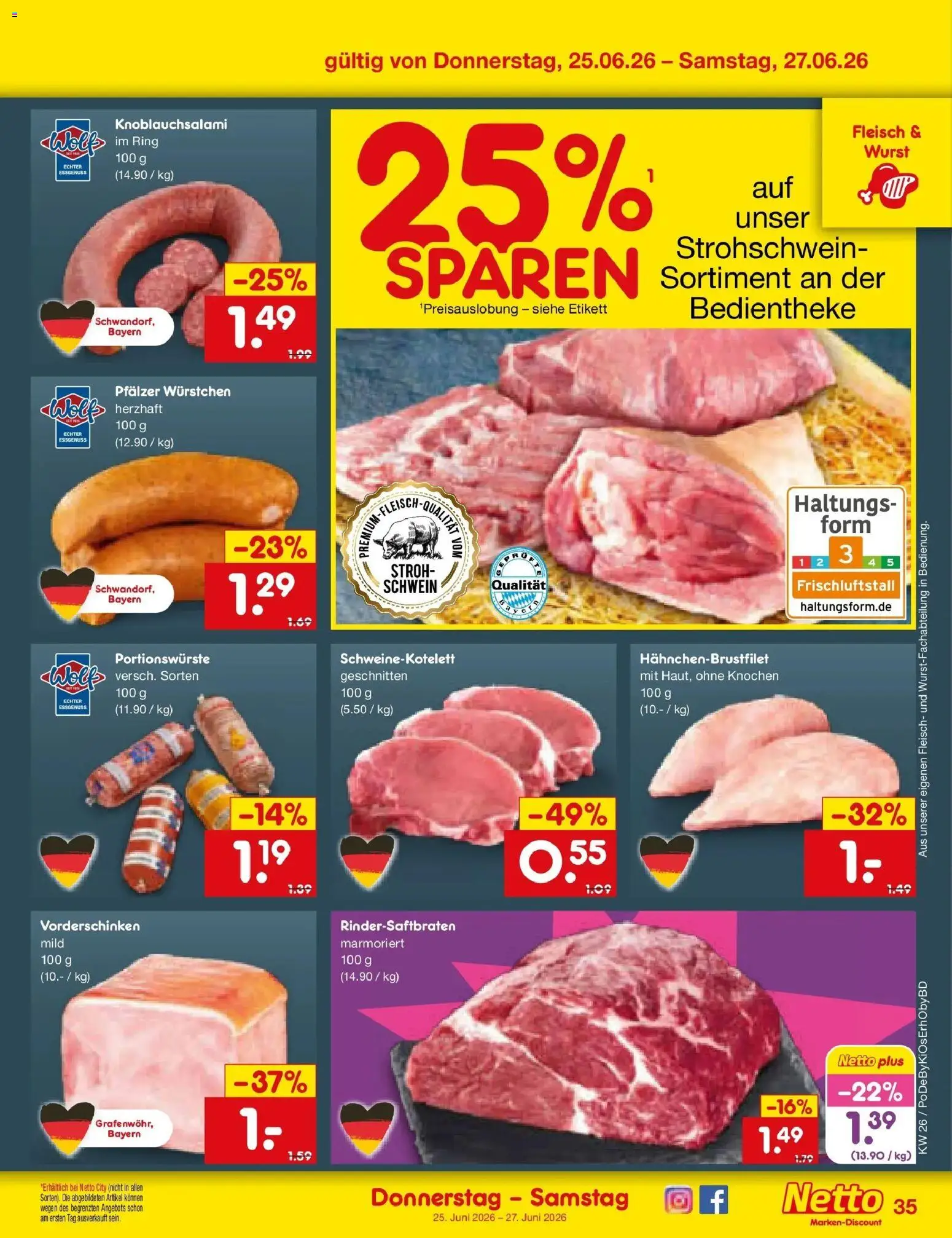 Netto Marken-Discount Prospekt Buttenwiesen – gültig ab 21.06.2026 | Seite: 51 | Produkte: Wurst, Fleisch