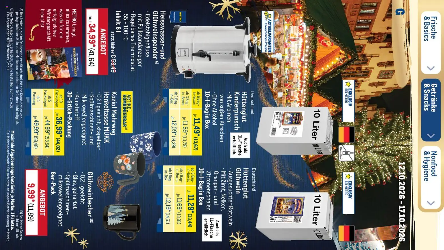 Metro Black Friday – gültig ab 12.10.2026 | Seite: 25 | Produkte: Rotwein, Orangen, Kirschen, Alkohol