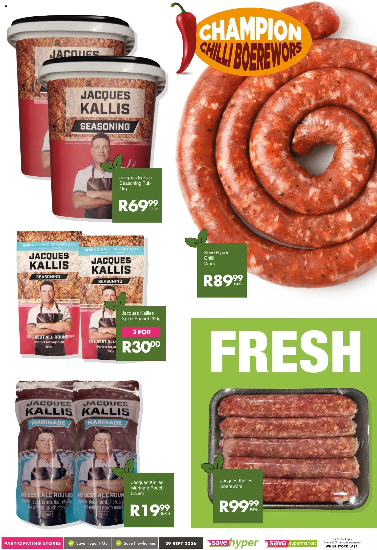 New Save catalogue – valid from 29/09/2026 | Page: 10 | Products: Boerewors, Seasoning, Marinade, Stock