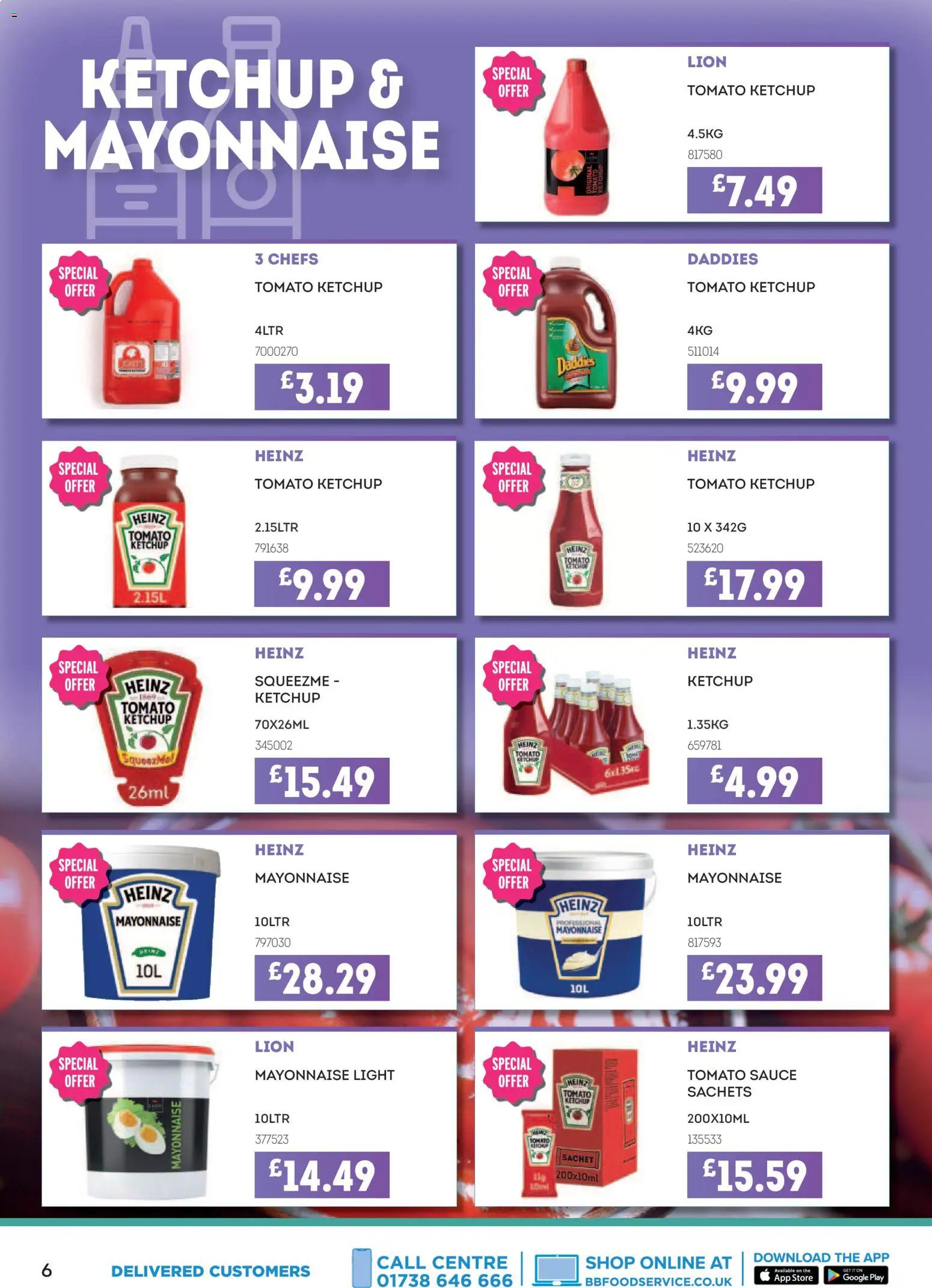 {H1} | Page: 6 | Products: Sauce, Ketchup, Mayonnaise, Tomato