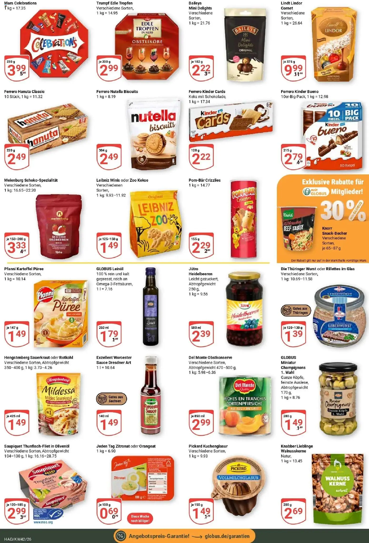 Globus Prospekt Halle (saale) (ab 12.10.2026) » Angebote online | Seite: 17 | Produkte: Knorr, Heidelbeeren, Lindor, Lindt