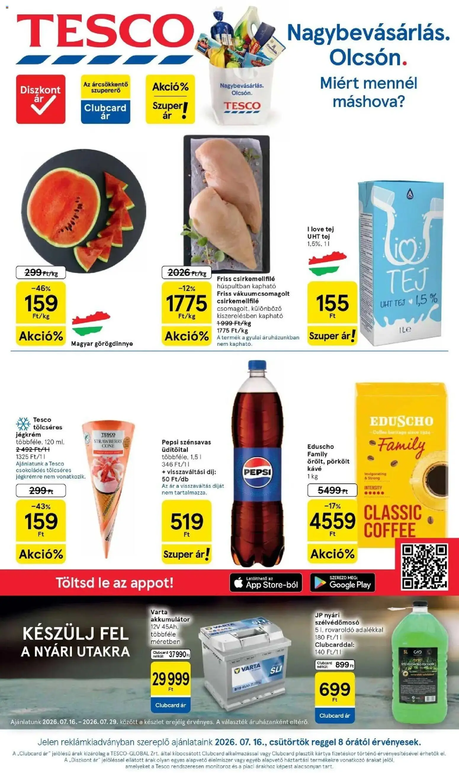 Tesco akciós újság catalogue cover