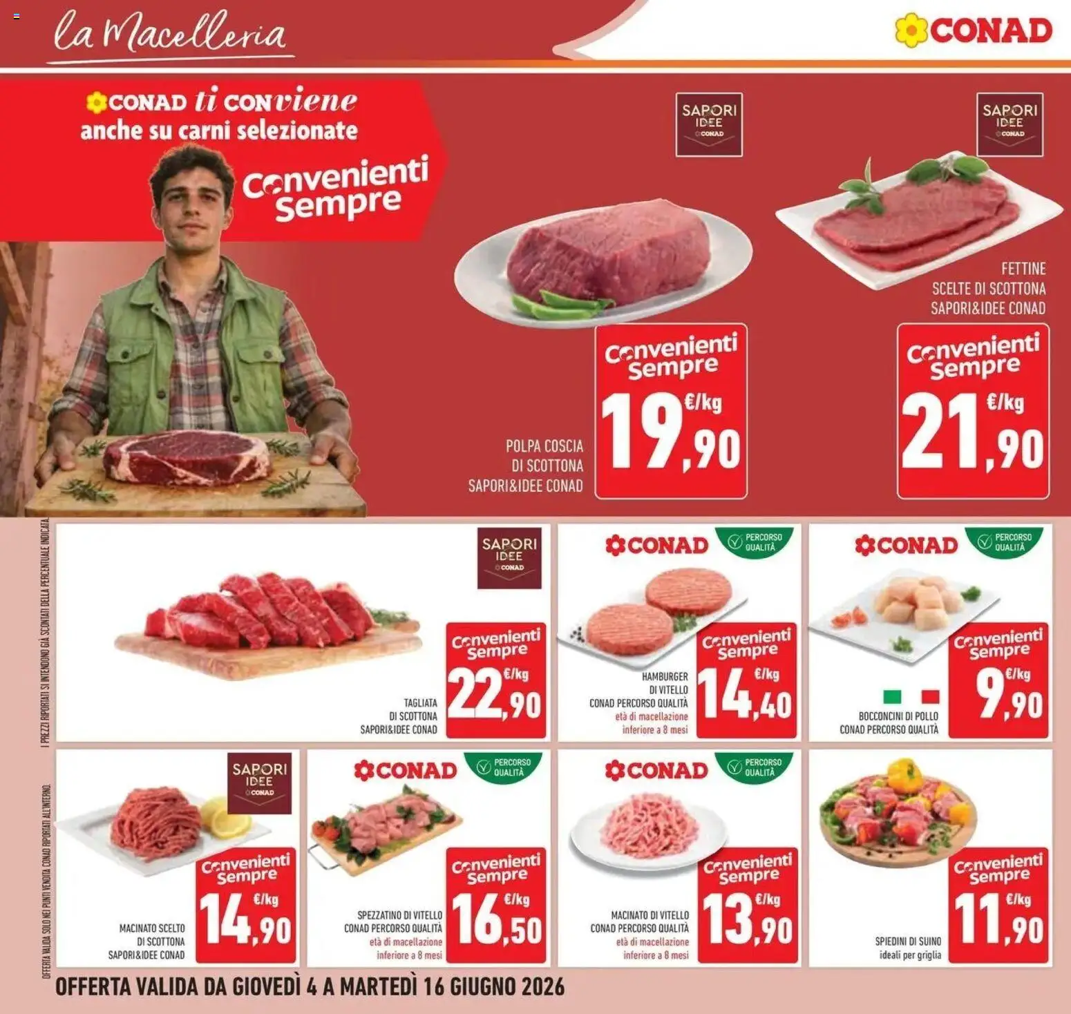 Volantino Conad del 03/06/2026 | Pagina: 14 | Prodotti: Pollo, Vitello, Griglia, Spiedini