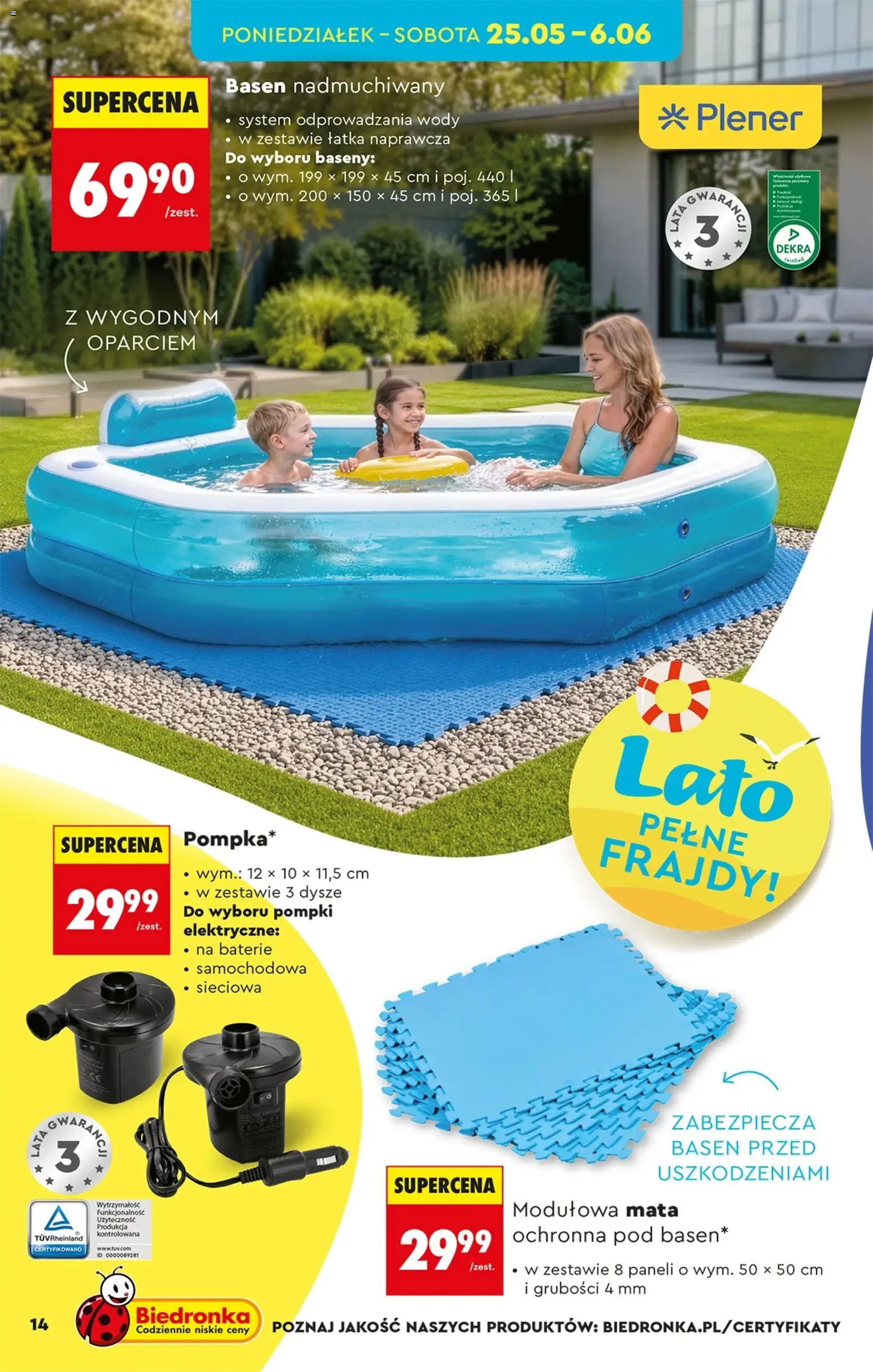 Biedronka gazetka - Hity i inspiracje od 25.05.2026 | Strona: 16 | Produkty: Baterie, Basen