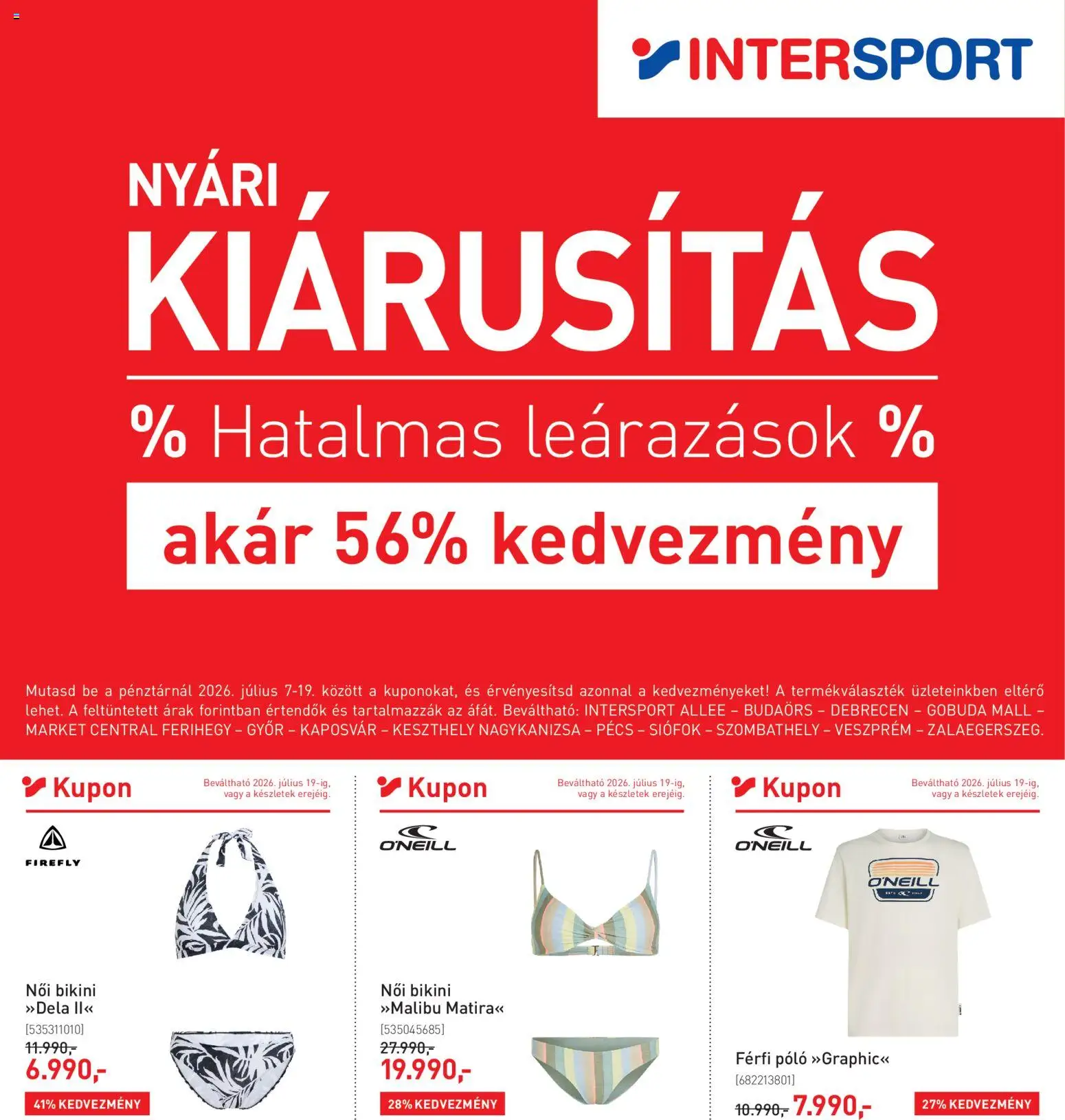Intersport akciós ujság - amely érvényes a következő dátumtól: 2026.07.07. | Oldal: 1