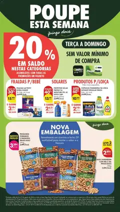 Pré-visualização Pingo Doce folheto válido de 04/08/2026 | Página: 54 | Produtos: Fraldas, Protetor solar, Sal, Mel