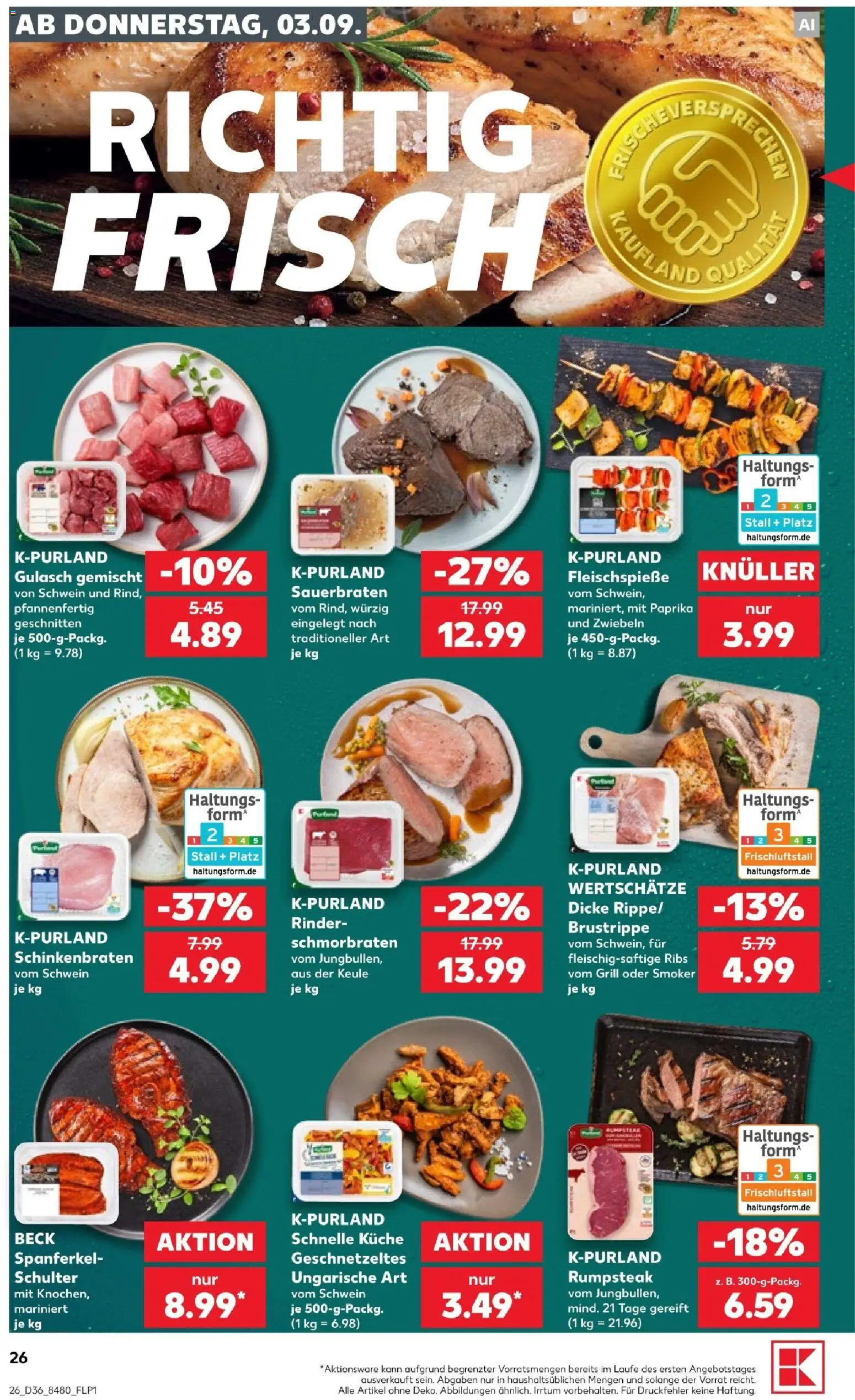 Kaufland Prospekt Speyer – gültig ab 03.09.2026 | Seite: 26 | Produkte: Käse, Milram