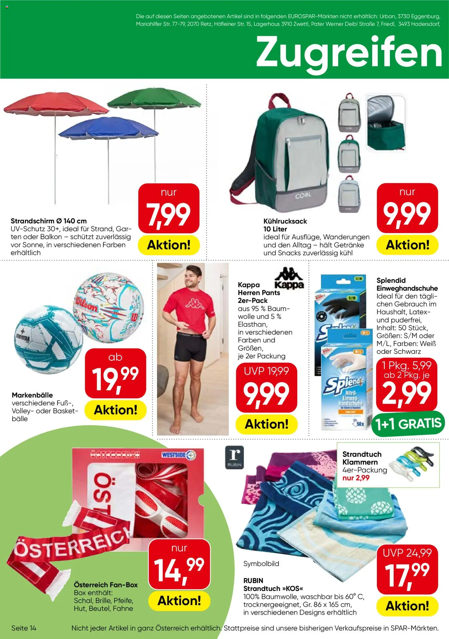 Eurospar Flugblatt gültig ab 21.05.2026 | Seite: 14 | Produkte: Handschuhe, Box