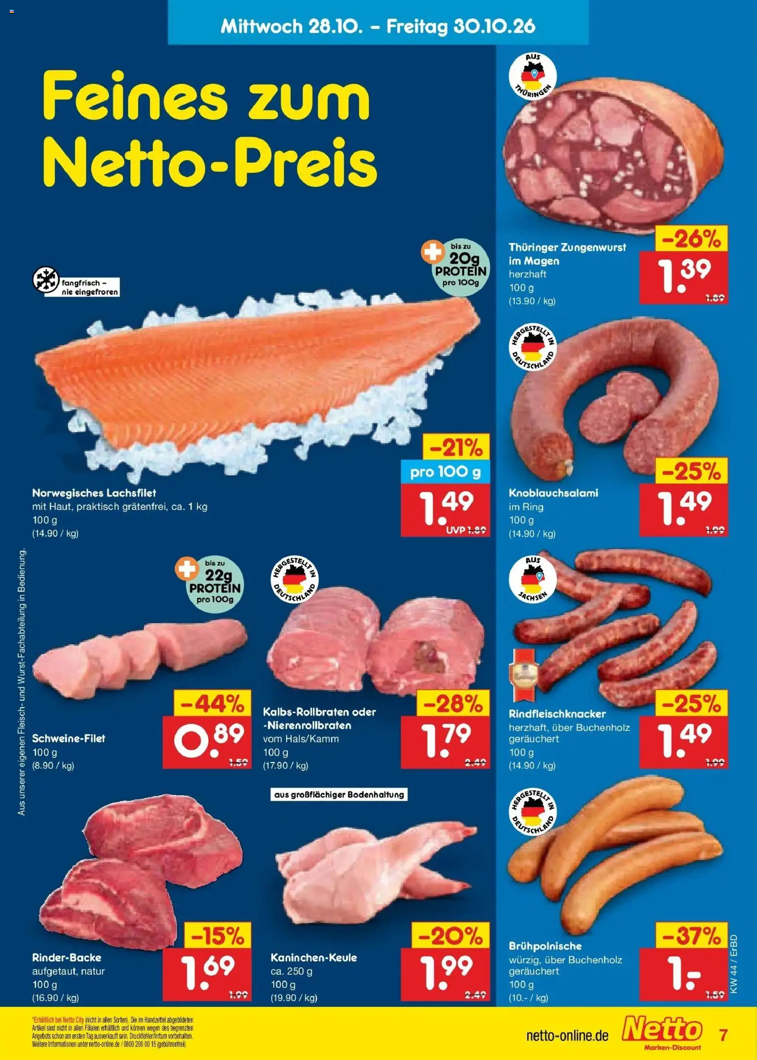 Netto Marken-Discount Prospekt Weimar – gültig ab 26.10.2026 | Seite: 56 | Produkte: Schweinefilet, Fleisch