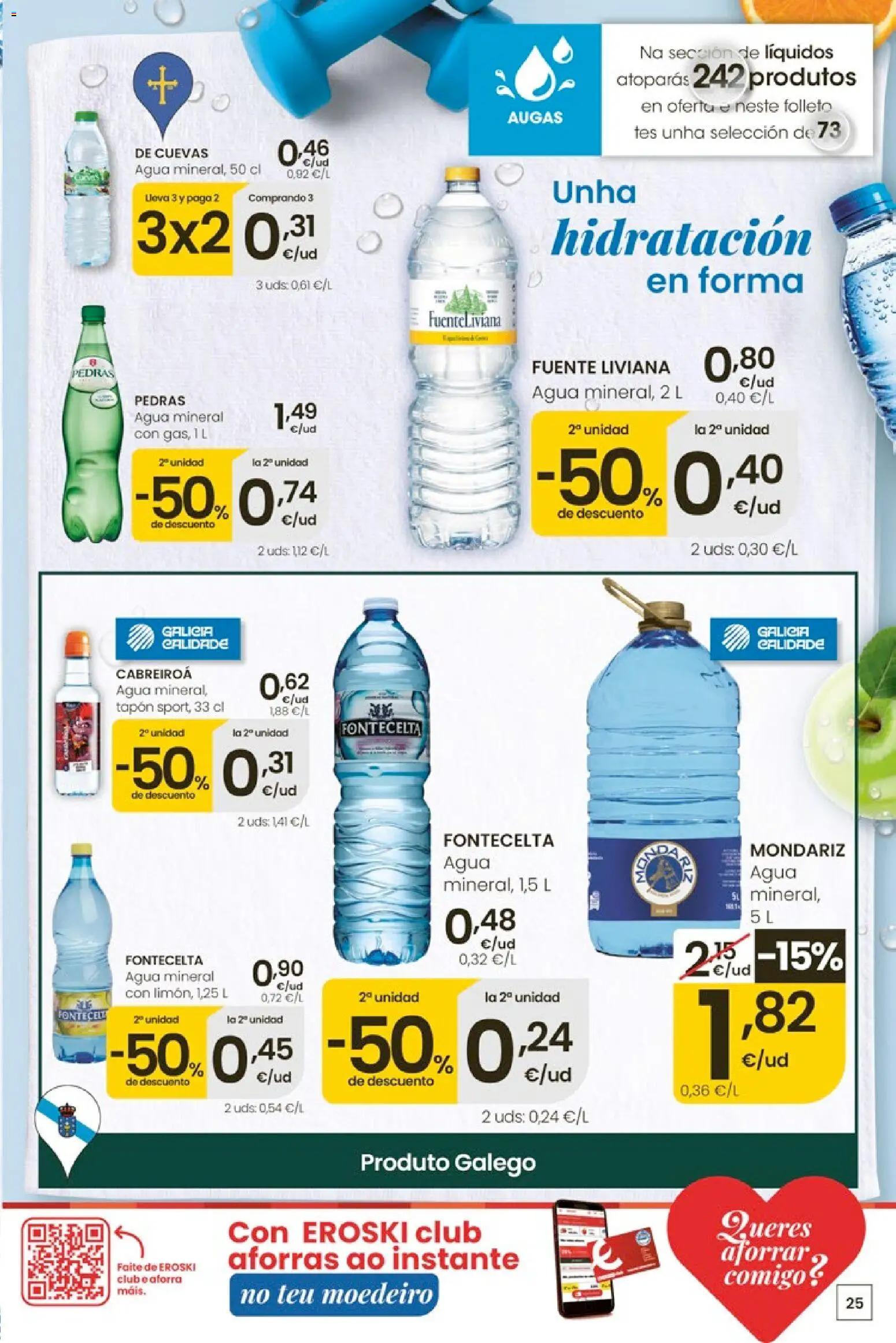 Eroski Quieres ahorrar conmigo │ válido desde el 14.05.2026 | Página: 25 | Productos: Agua mineral