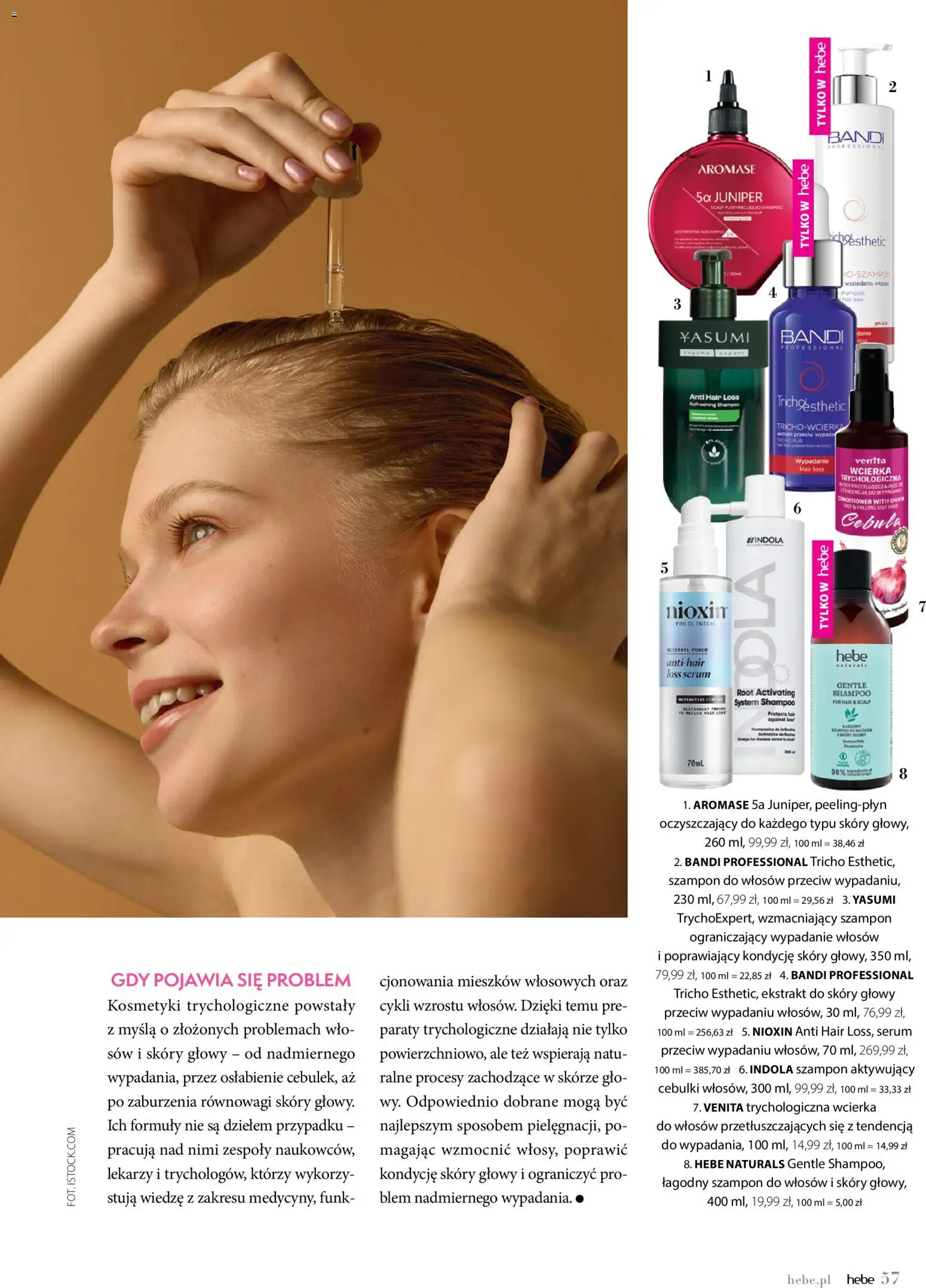 Hebe gazetka - Magazyn od 01.09.2026 | Strona: 57 | Produkty: Cebula, Kosmetyki, Szampon do włosów, Szampon