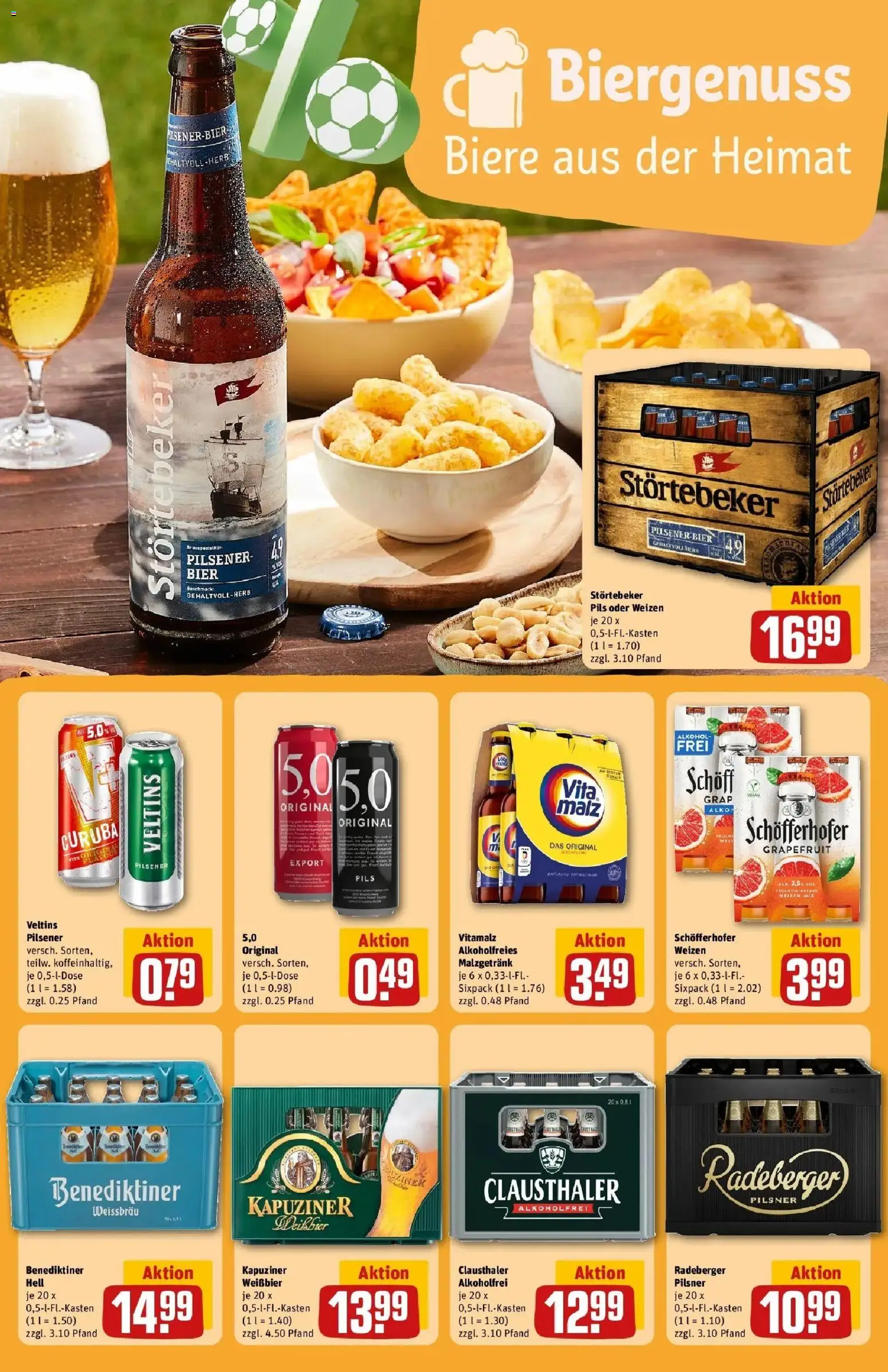 Rewe Prospekt Butzbach – gültig ab 08.06.2026 | Seite: 5 | Produkte: Pils, Benediktiner hell, Radeberger pilsner, Veltins