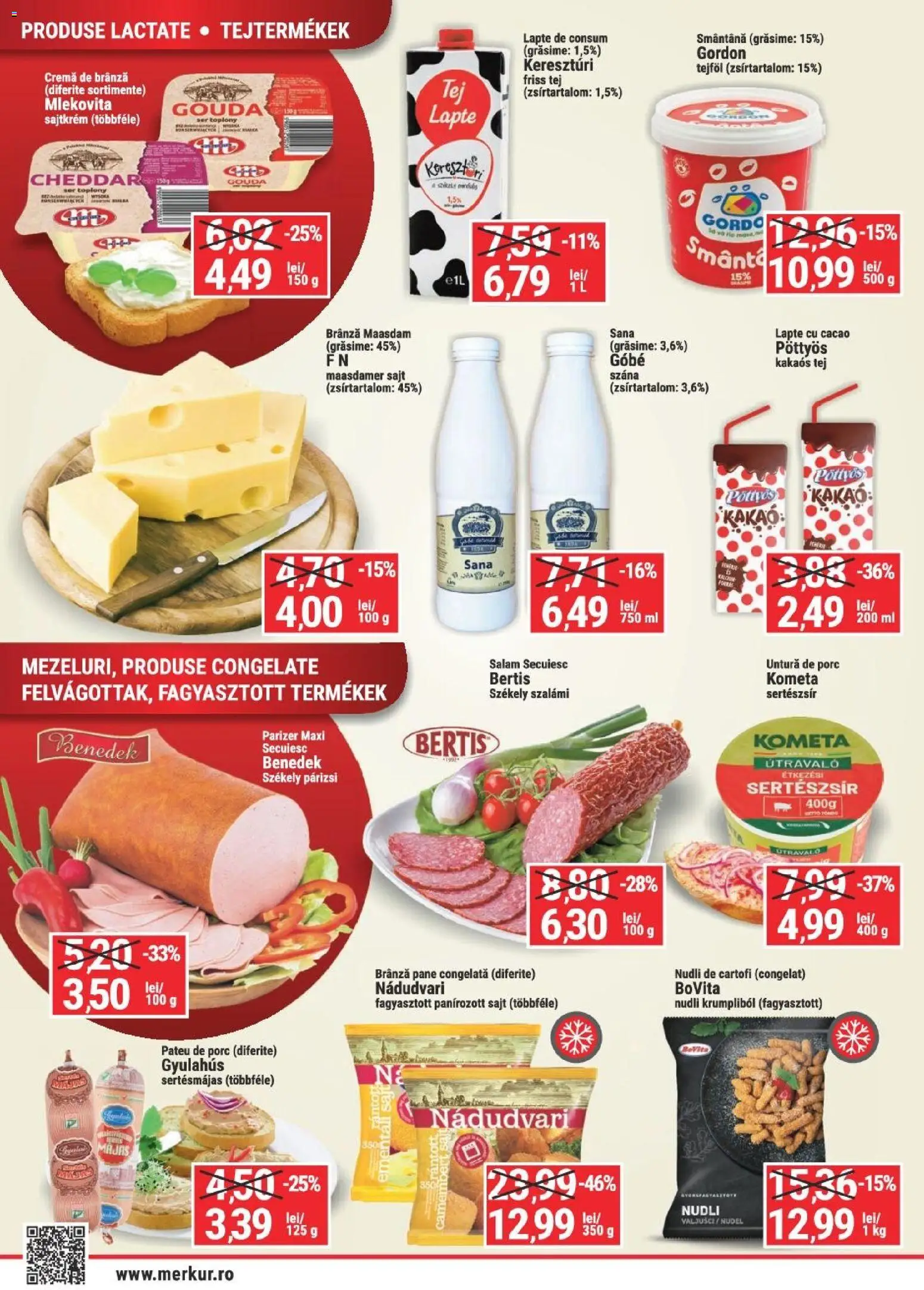 Noul catalog Merkur – valabil de la 07.05.2026 | Pagină: 2 | Produse: Cremă de brânză, Cacao, Smântână, Cartofi