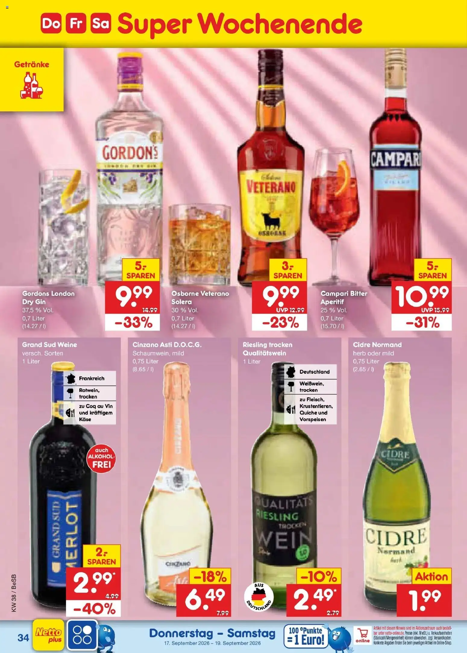 Netto Marken-Discount Prospekt Berlin-Prenzlauer Berg – gültig ab 14.09.2026 | Seite: 48 | Produkte: Osborne, Campari, Grand sud, Gin