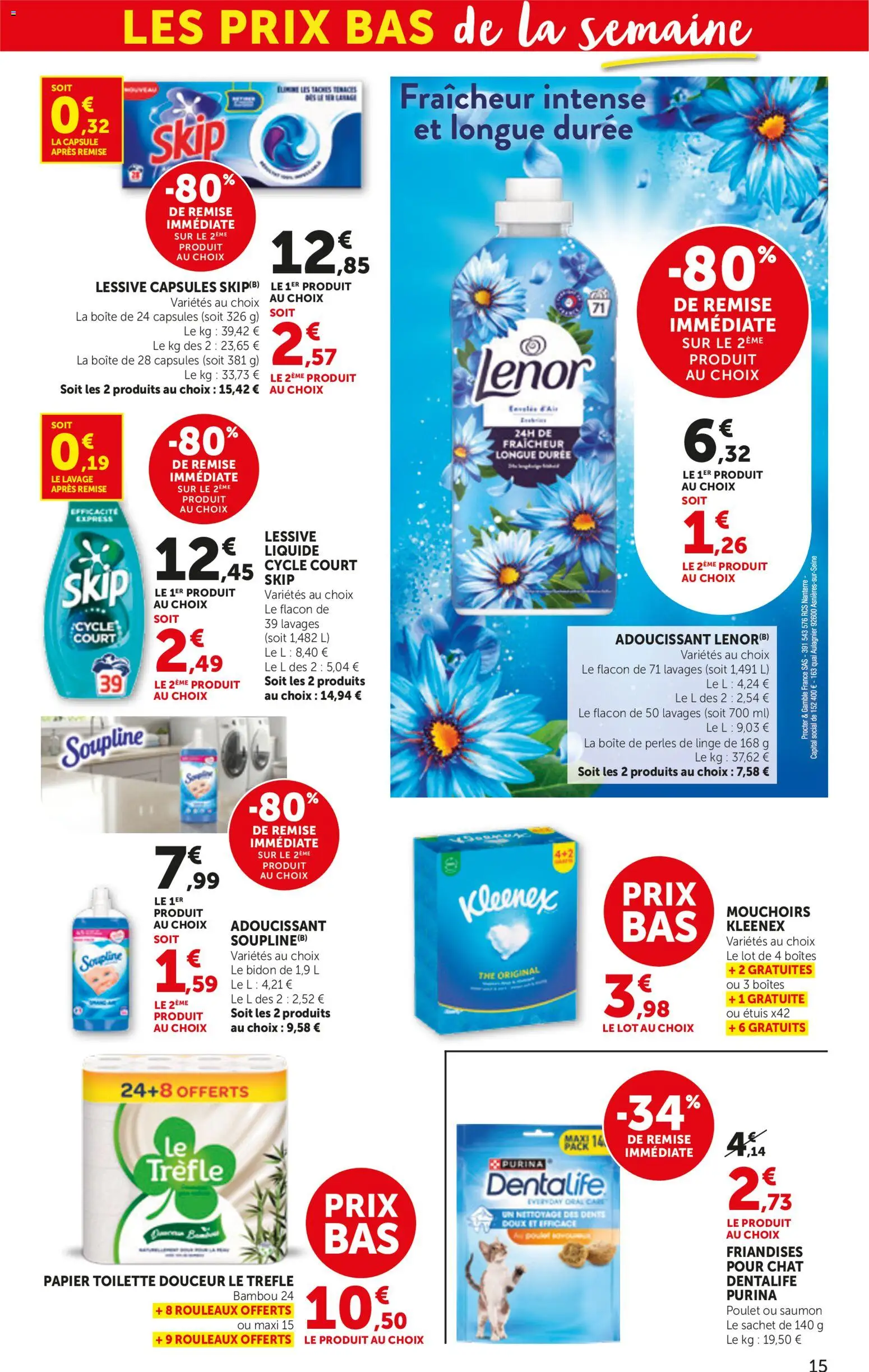 {H1} | Page: 15 | Produits: Lessive liquide Skip, Lessive, Skip, Saumon