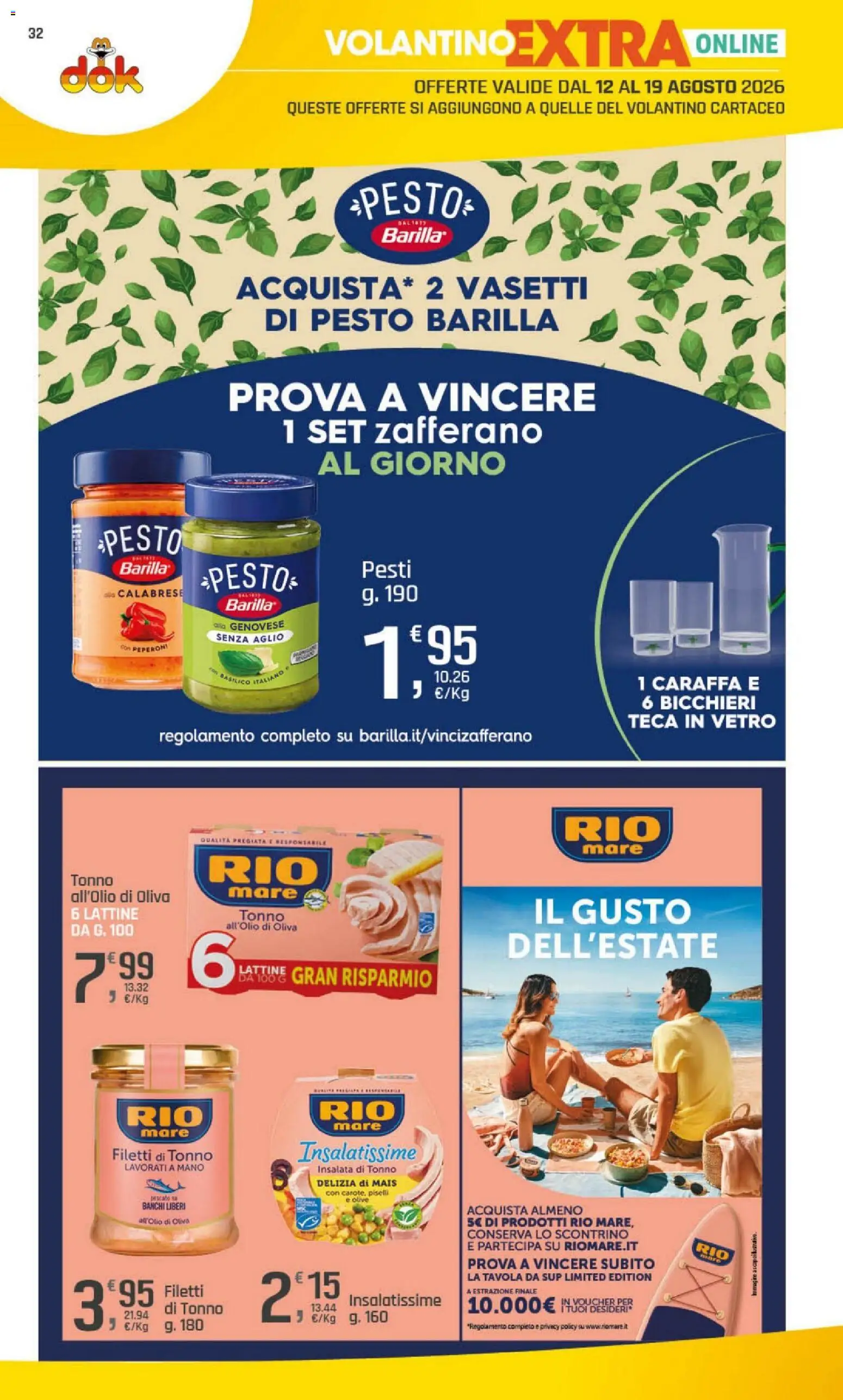 Volantino DOK del 06/08/2026 | Pagina: 32 | Prodotti: Caraffa, Peperoni, Olive, Tonno