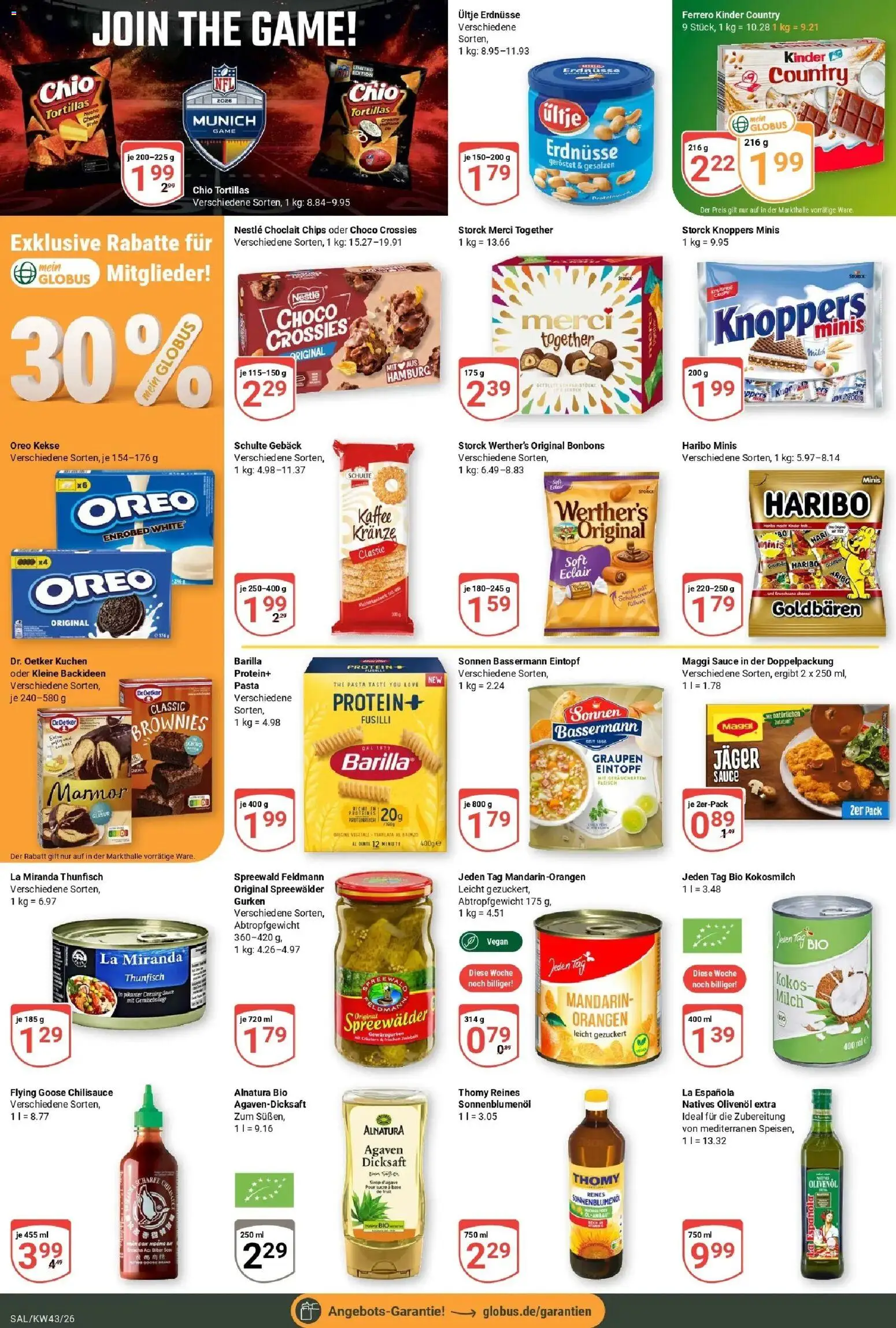 Globus Prospekt St. Wendel (ab 19.10.2026) » Angebote online | Seite: 13 | Produkte: Tortillas, Knoppers, Gurken, Kinder country