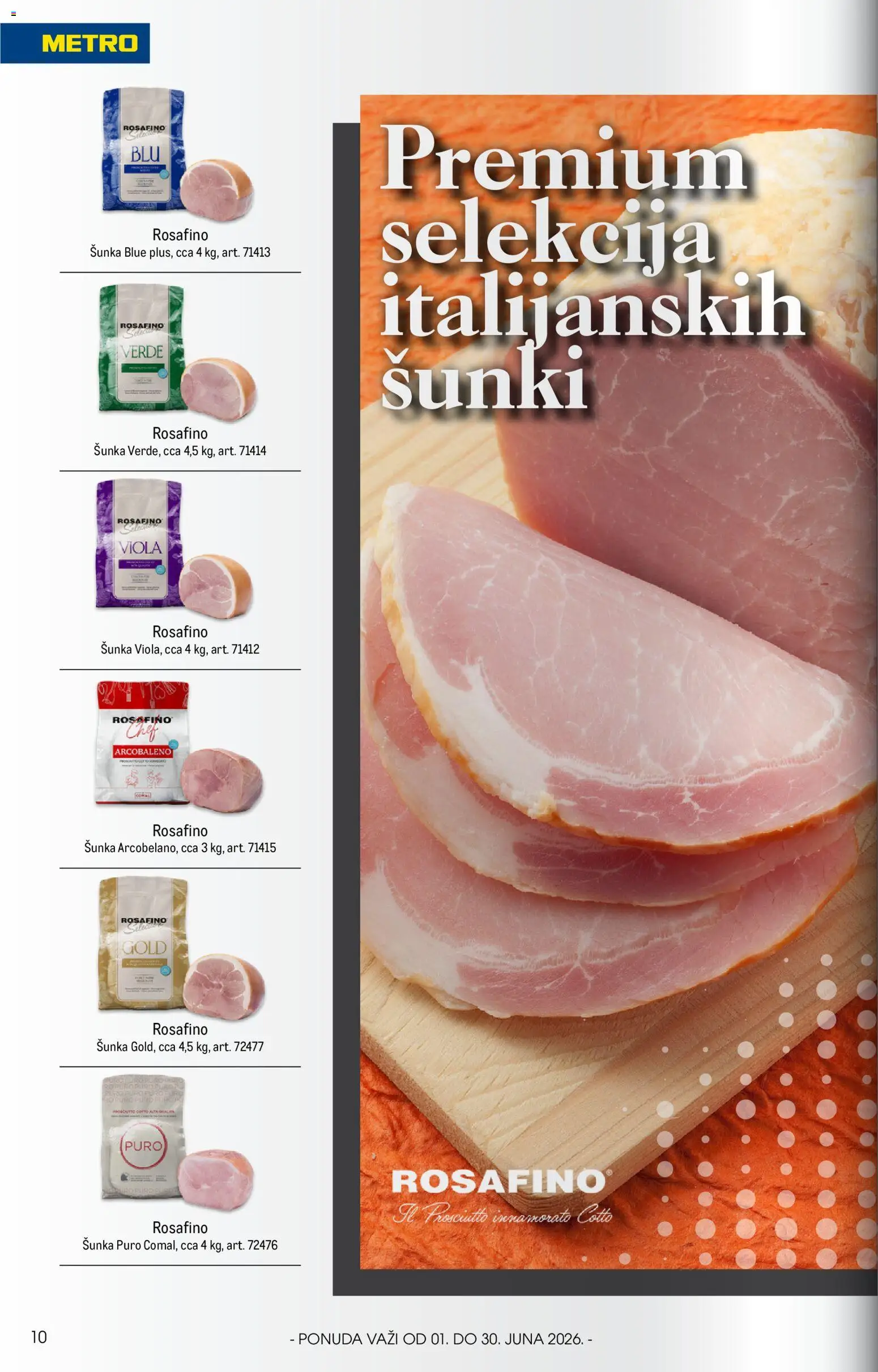 Metro katalog - važi od 01.06.2026 | Strana: 10 | Proizvode: Šunka