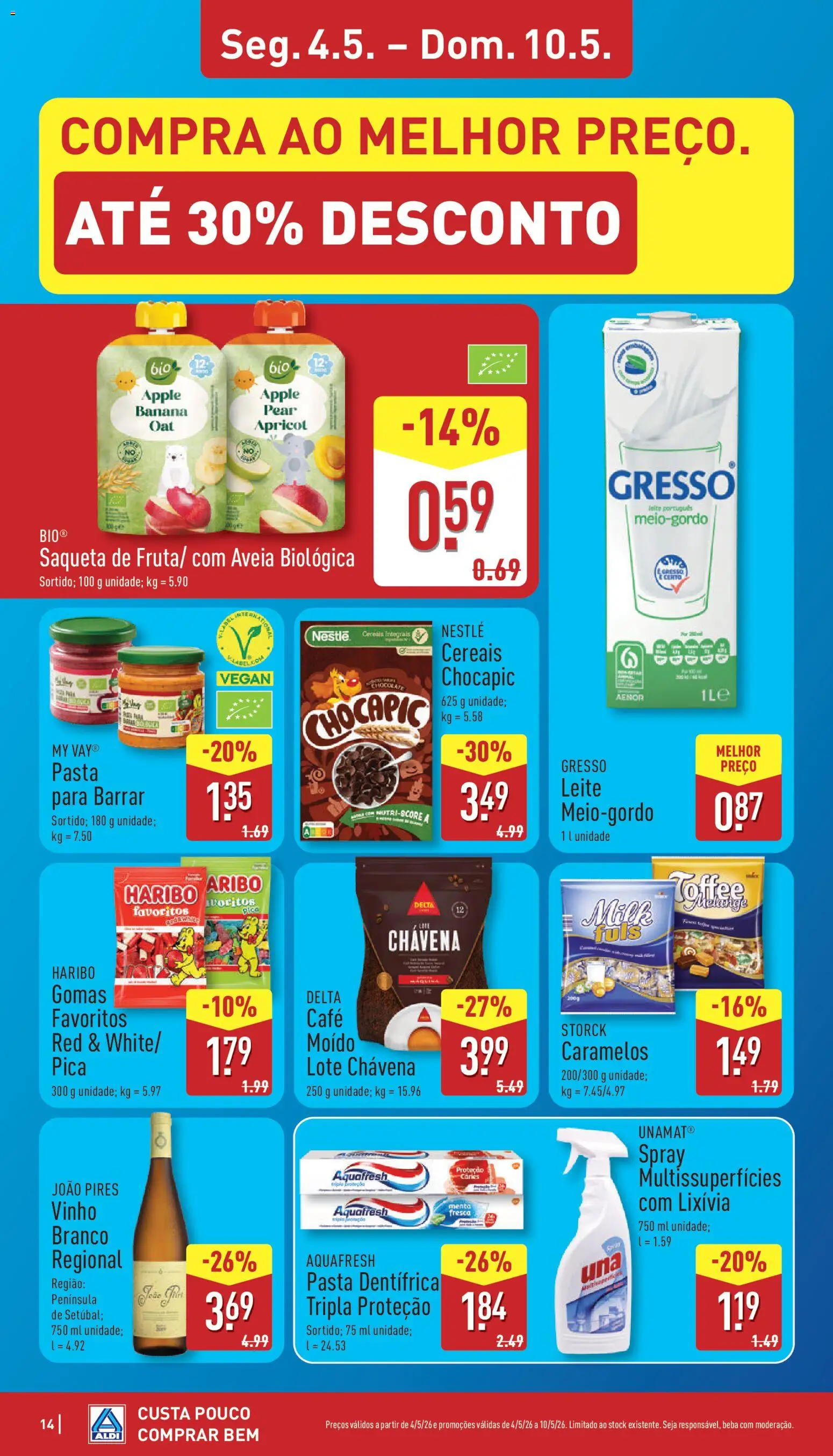 Aldi folheto | 04/05/2026 |  🎉 Como obter um desconto limitado? Poupe ainda hoje! | Portugal