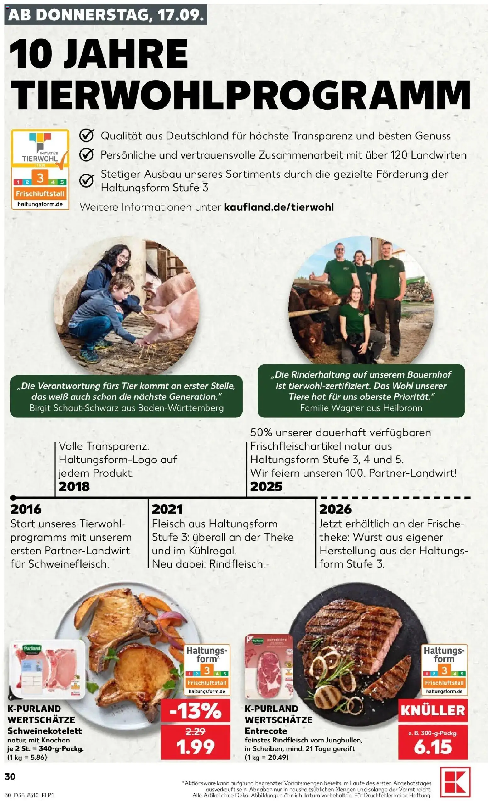 Prospekt Kaufland ab 14.09.2026 » Angebote Online zum Blättern | Seite: 42 | Produkte: Entrecote, Wurst, Rindfleisch, Fleisch