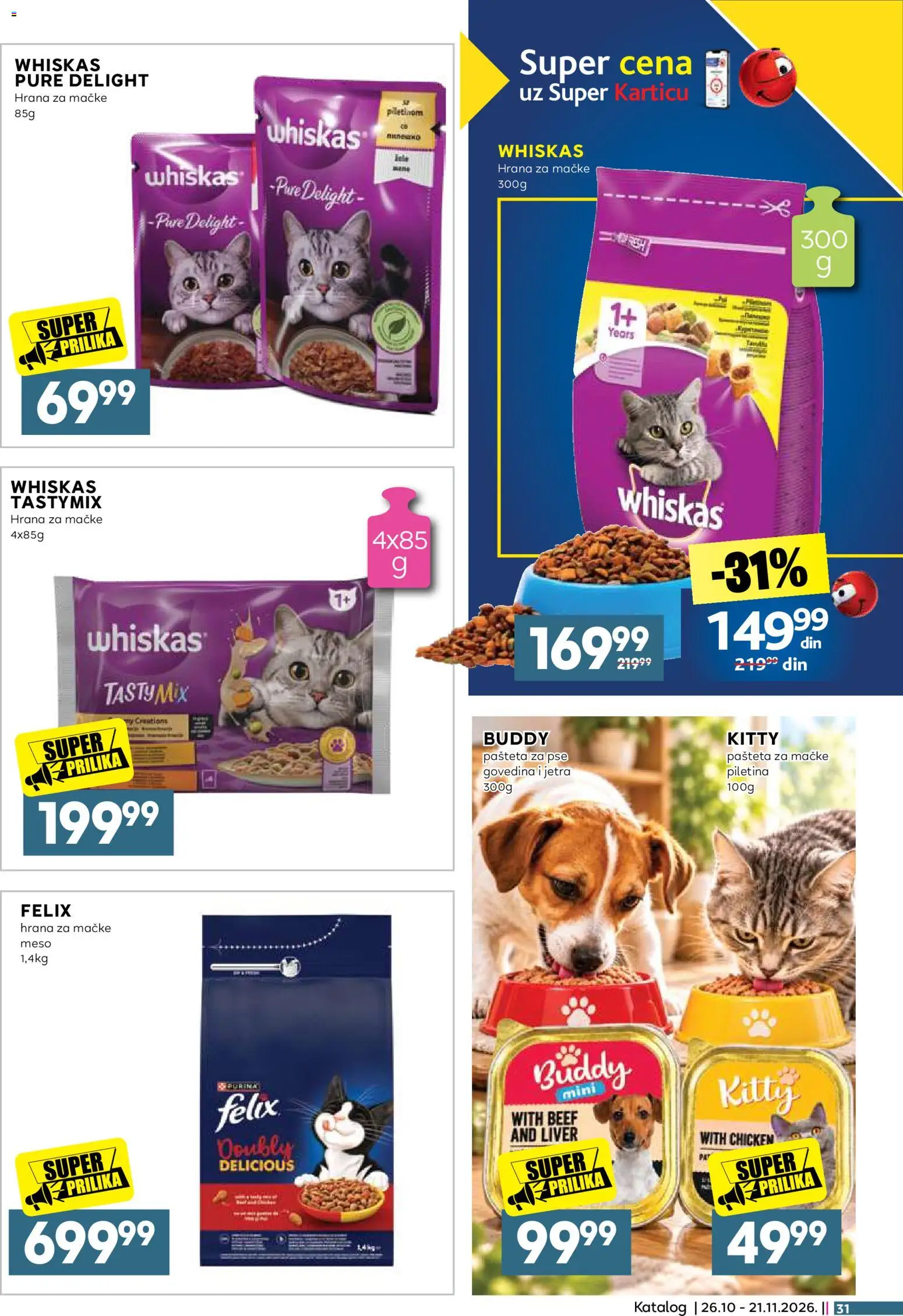 Idea katalog - važi od 26.10.2026 | Strana: 31 | Proizvode: Govedina, Purina, Hrana za mačke, Piletina