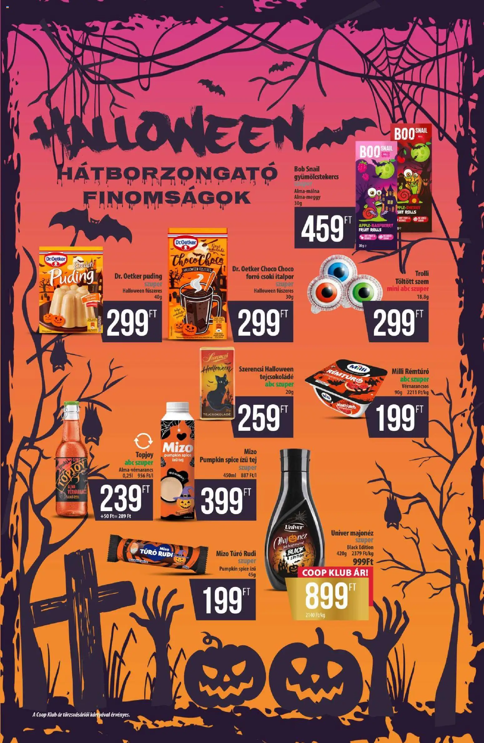 COOP akciós ujság - amely érvényes a következő dátumtól: 2026.10.22. | Oldal: 2 | Termékek: Máj, Csoki, Mizo, Majonéz