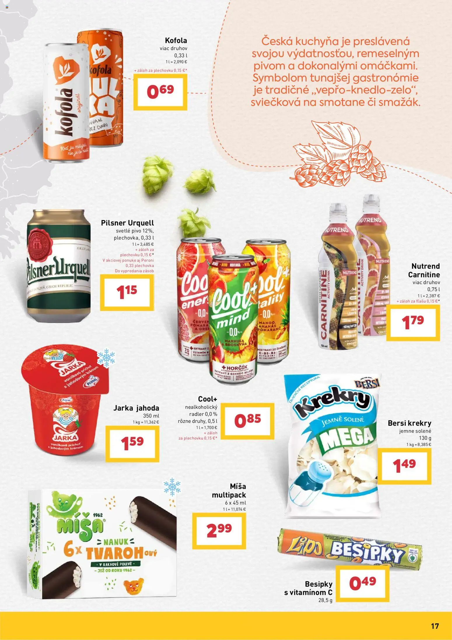 Nové Billa akcie – leták je platný od 29.07.2026 | Strana: 17 | Produkty: Kuchyňa, Pivo, Nanuk, Cola