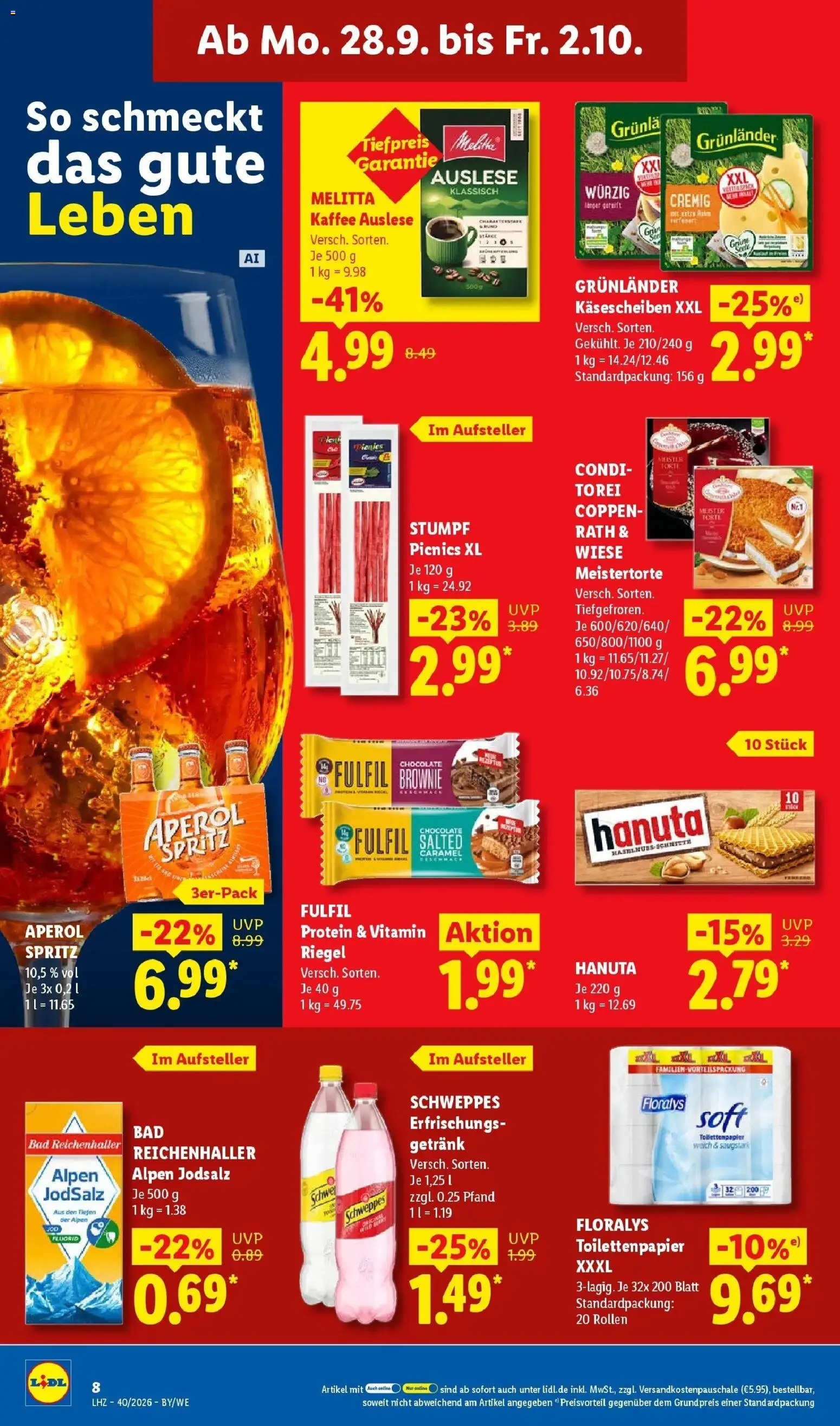 Lidl Prospekt Saarbrücken (ab 28.09.2026) zum Blättern » Angebote | Seite: 14 | Produkte: Melitta, Melitta kaffee, Bad, Toilettenpapier