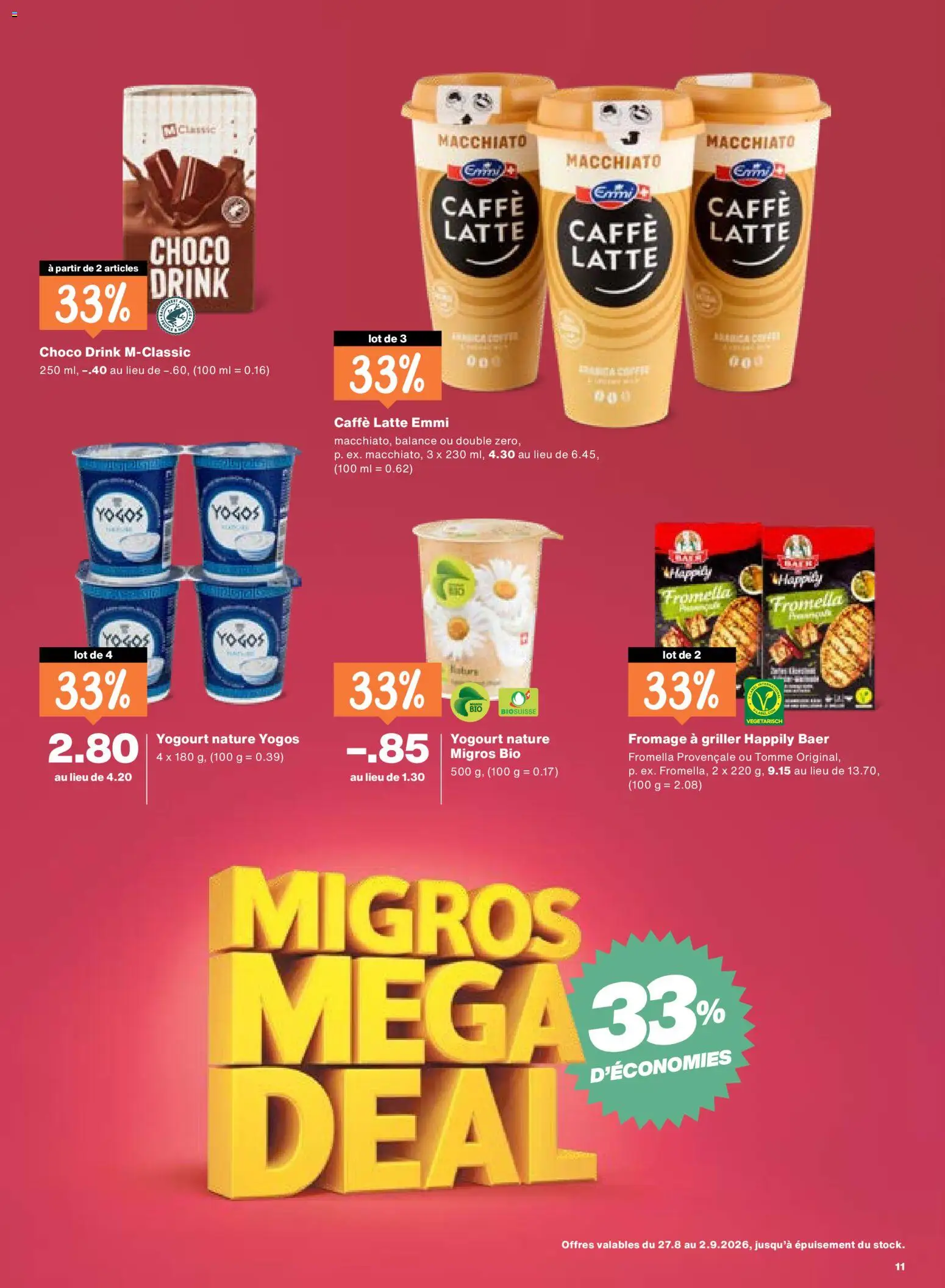 Migros aktionen FR – gültig ab 27.08.2026 | Seite: 11 | Produkte: Griller