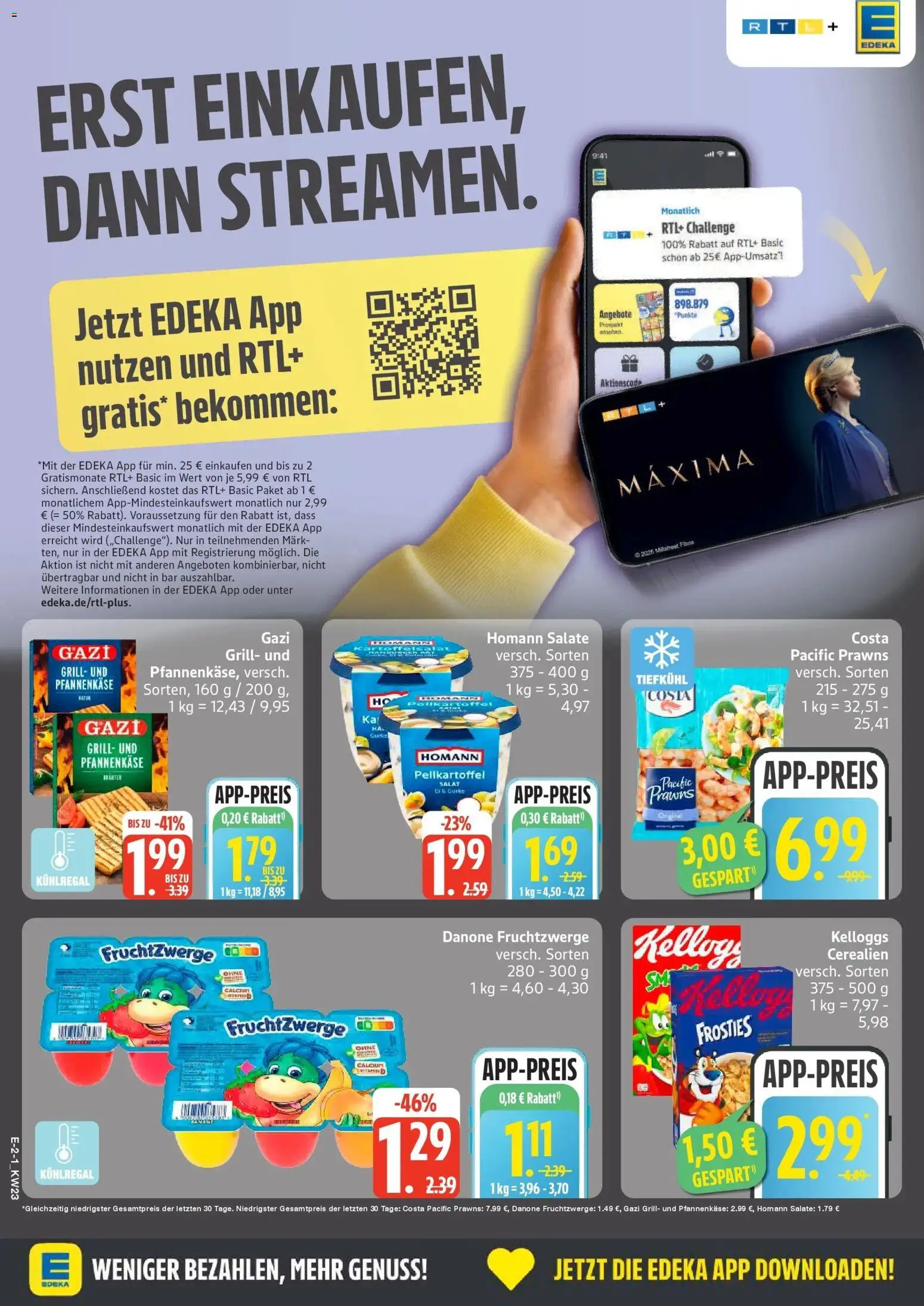 Edeka prospekt Großenwiehe – gültig ab 01.06.2026 | Seite: 2 | Produkte: Grill, Fruchtzwerge, Kellogg's, Salat