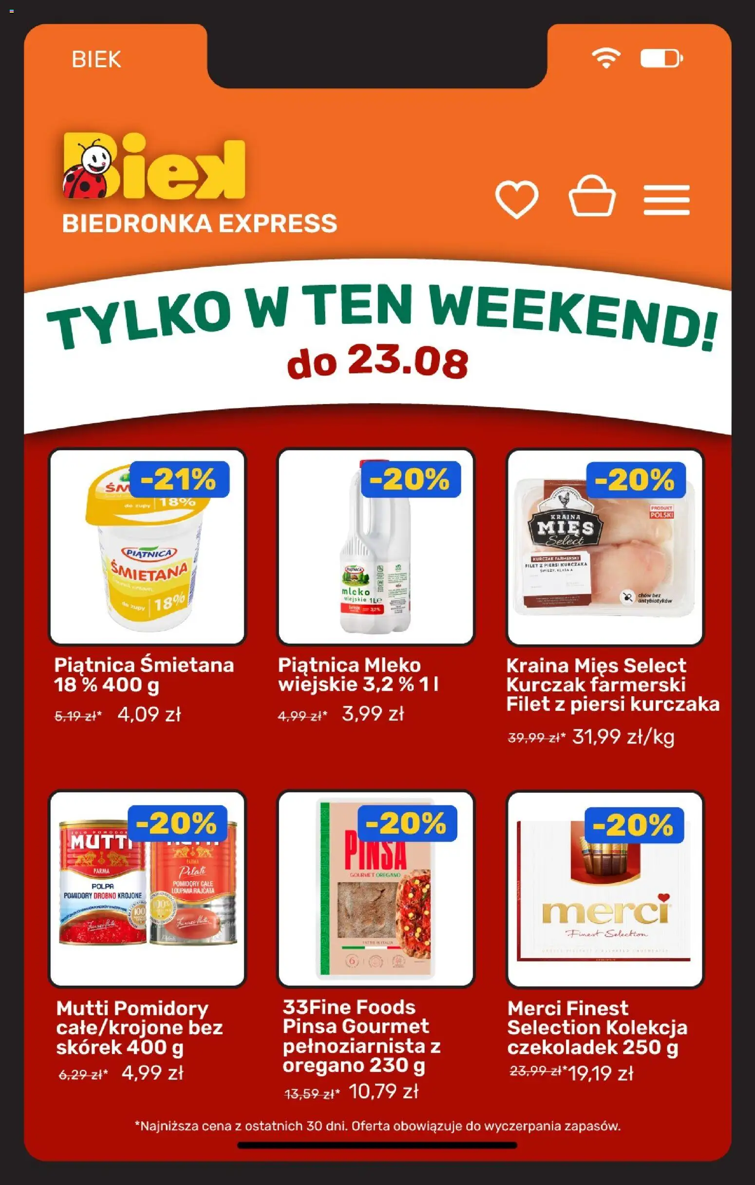Biedronka gazetka - Biek od 21.08.2026 | Strona: 6 | Produkty: Oregano, Kurczak, Piątnica, Pomidory