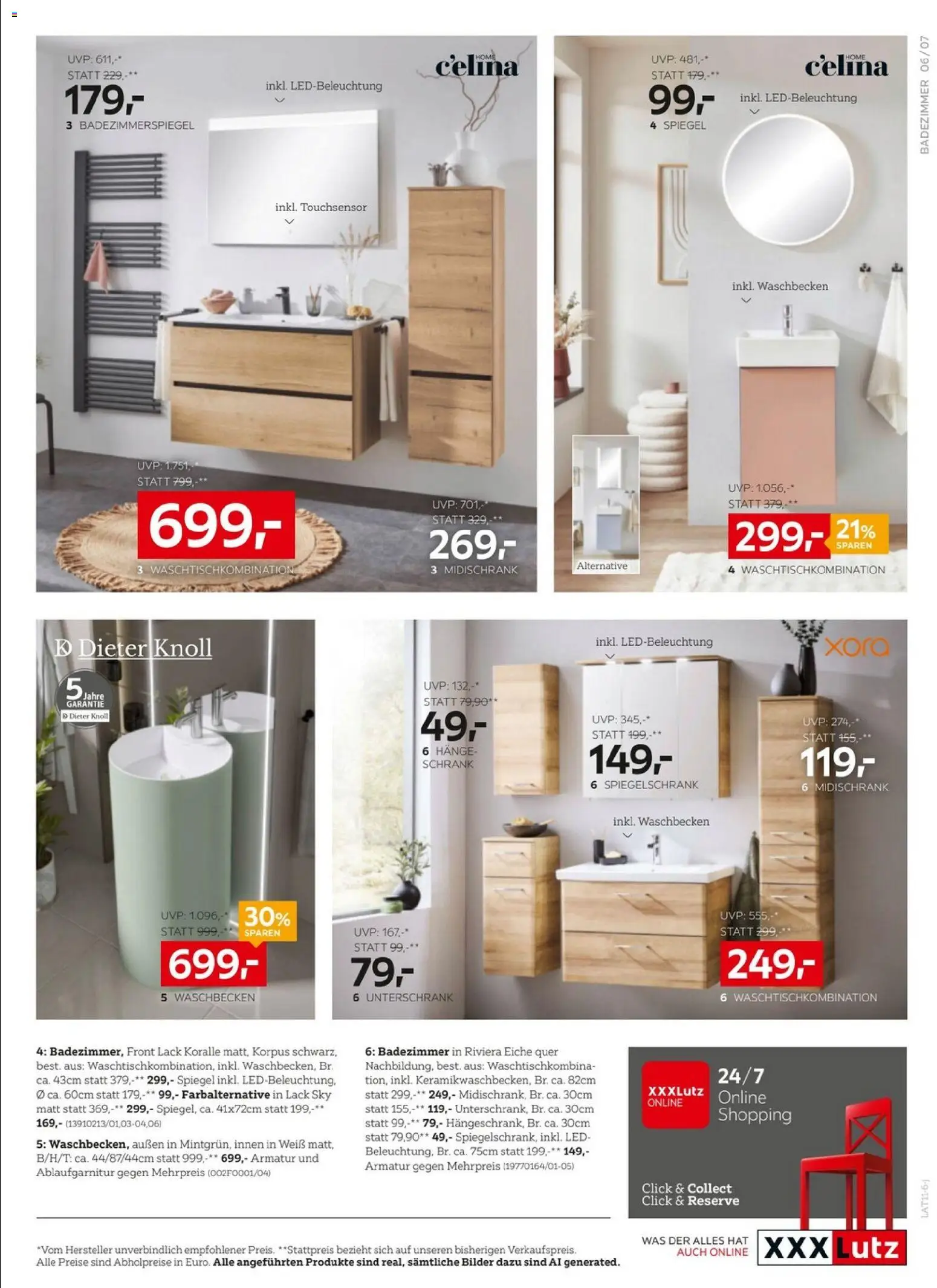XXXLutz Kuechen web gültig ab 06.10.2026 | Seite: 6 | Produkte: Schrank, Waschbecken, Spiegel
