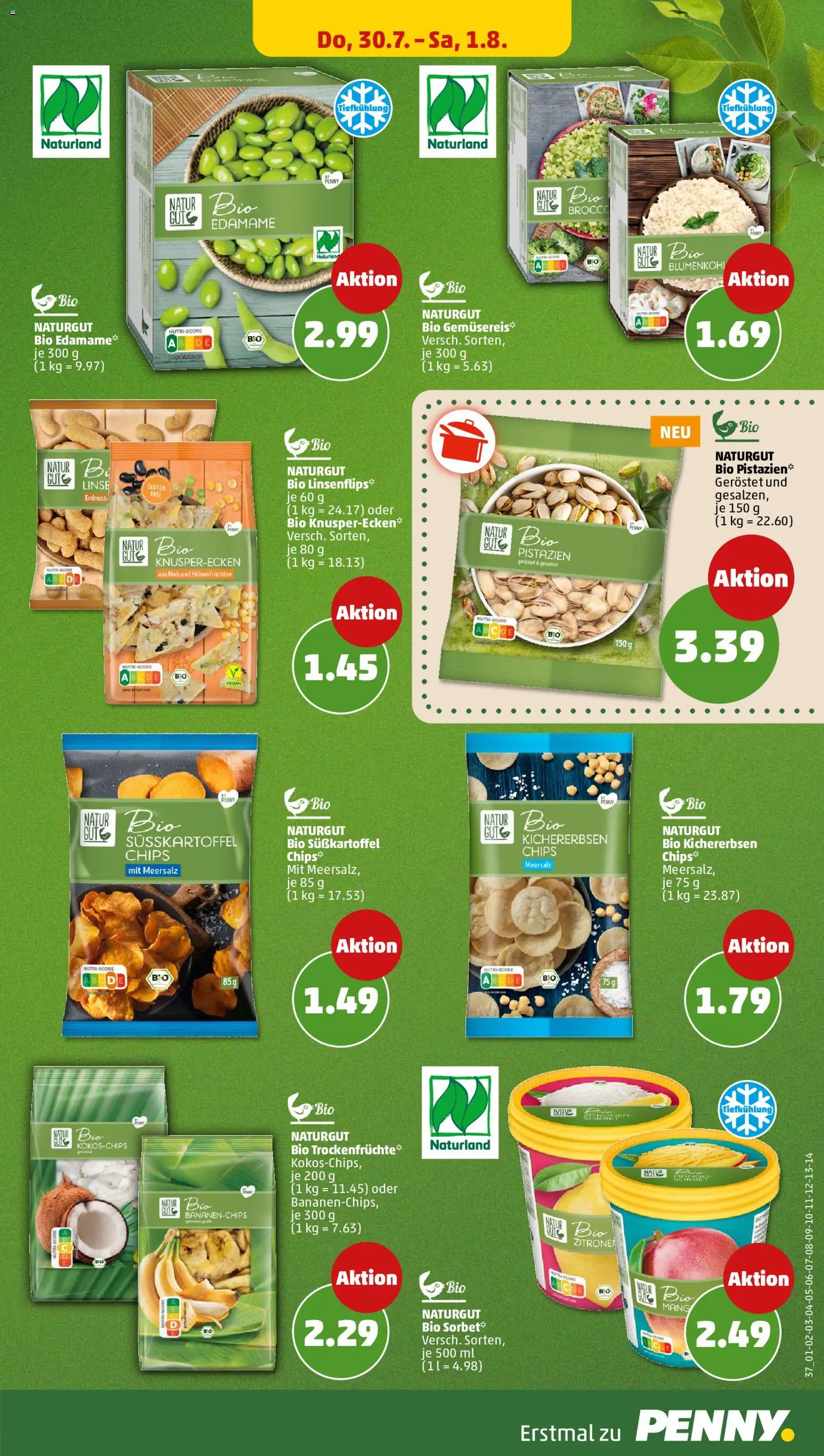 Penny Prospekt – gültig ab 27.07.2026 | Seite: 43 | Produkte: Pistazien, Zitrone, Blumenkohl, Chips