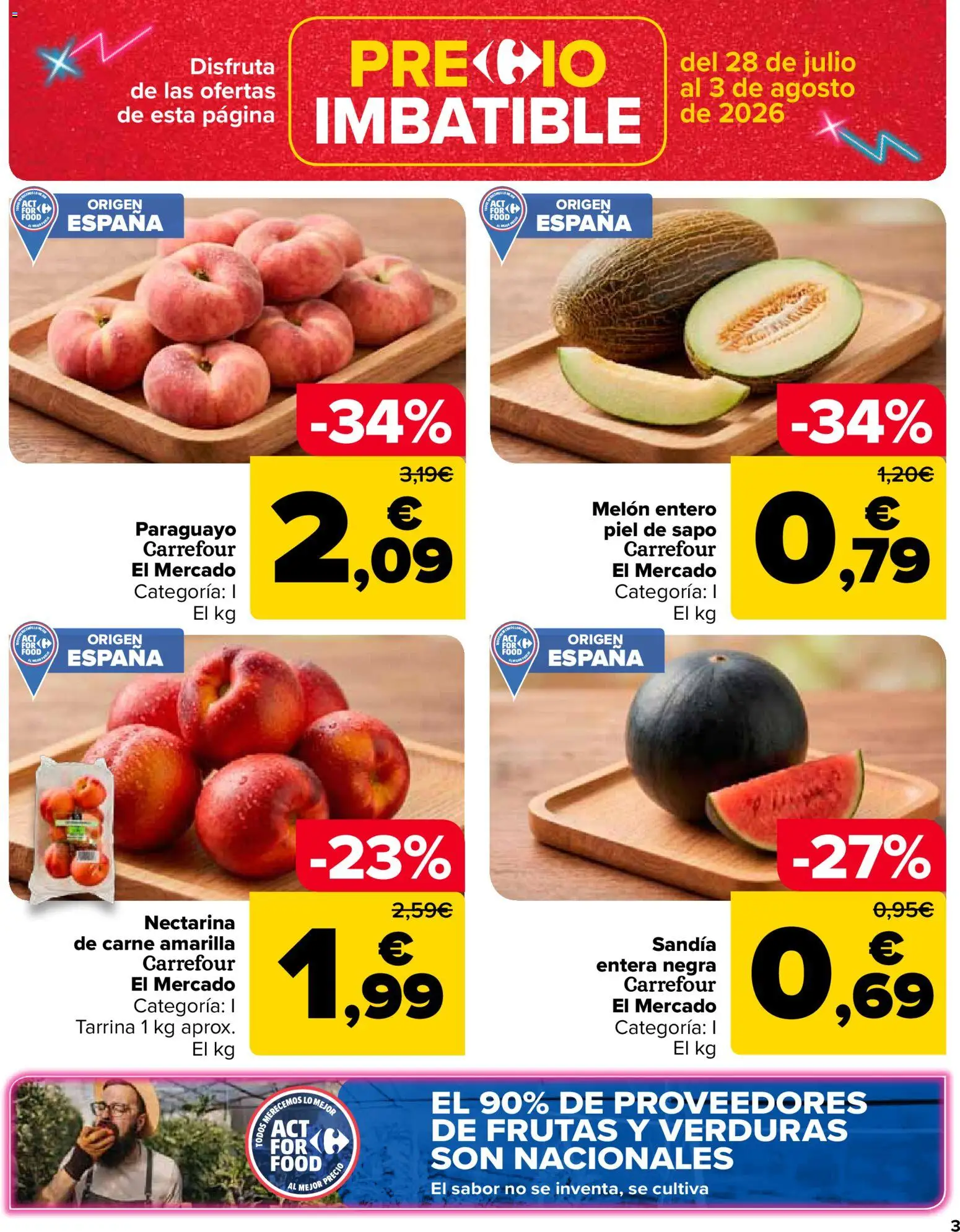 Carrefour Market folleto │ válido desde el 28/07/2026 | Página: 3 | Productos: Φορτιστής, Sandía