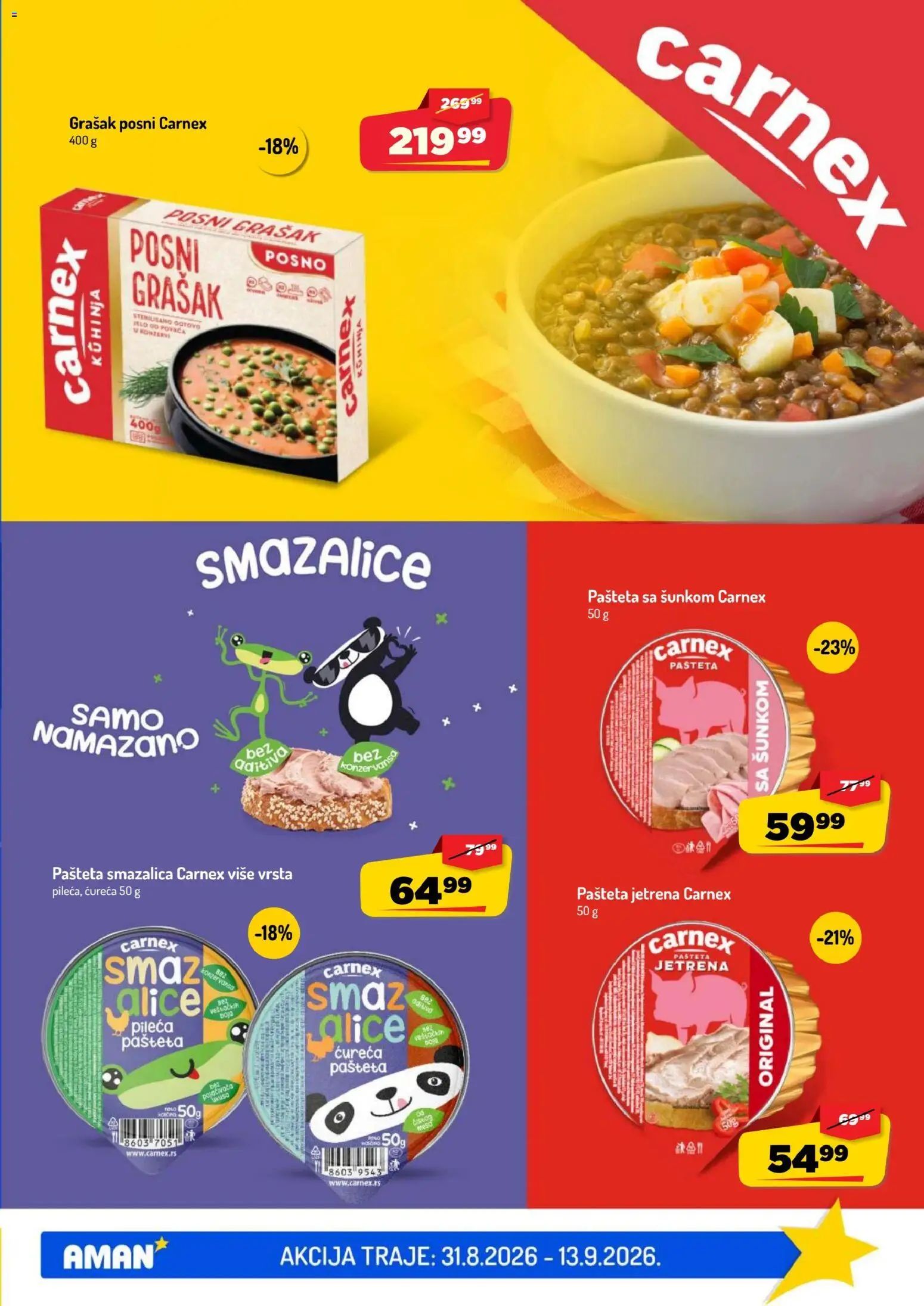 Aman katalog - važi od 31.08.2026 | Strana: 3 | Proizvode: Grašak, Kuhinja, Pašteta