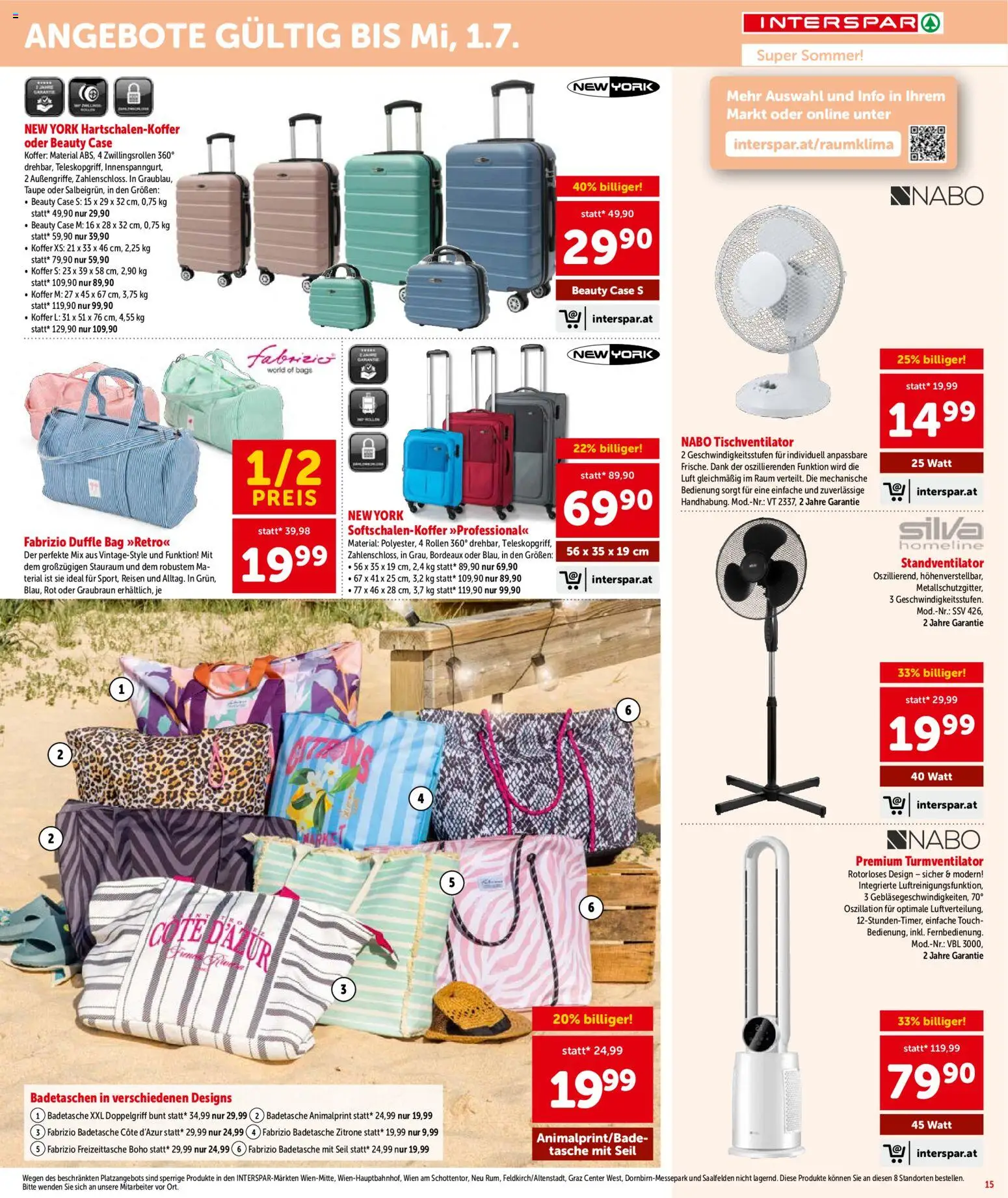 Interspar Flugblatt - Vorarlberg gültig ab 11.06.2026 | Seite: 15 | Produkte: Zitrone, Koffer, Tasche