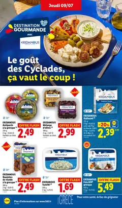 LIDL - Prévisualisation de ERIDANOUS Feta AOP grecque, Feta Cheese PDO in Brine Matured in Wooden Barrels valide à partir de 09/07/2026 | Page: 22