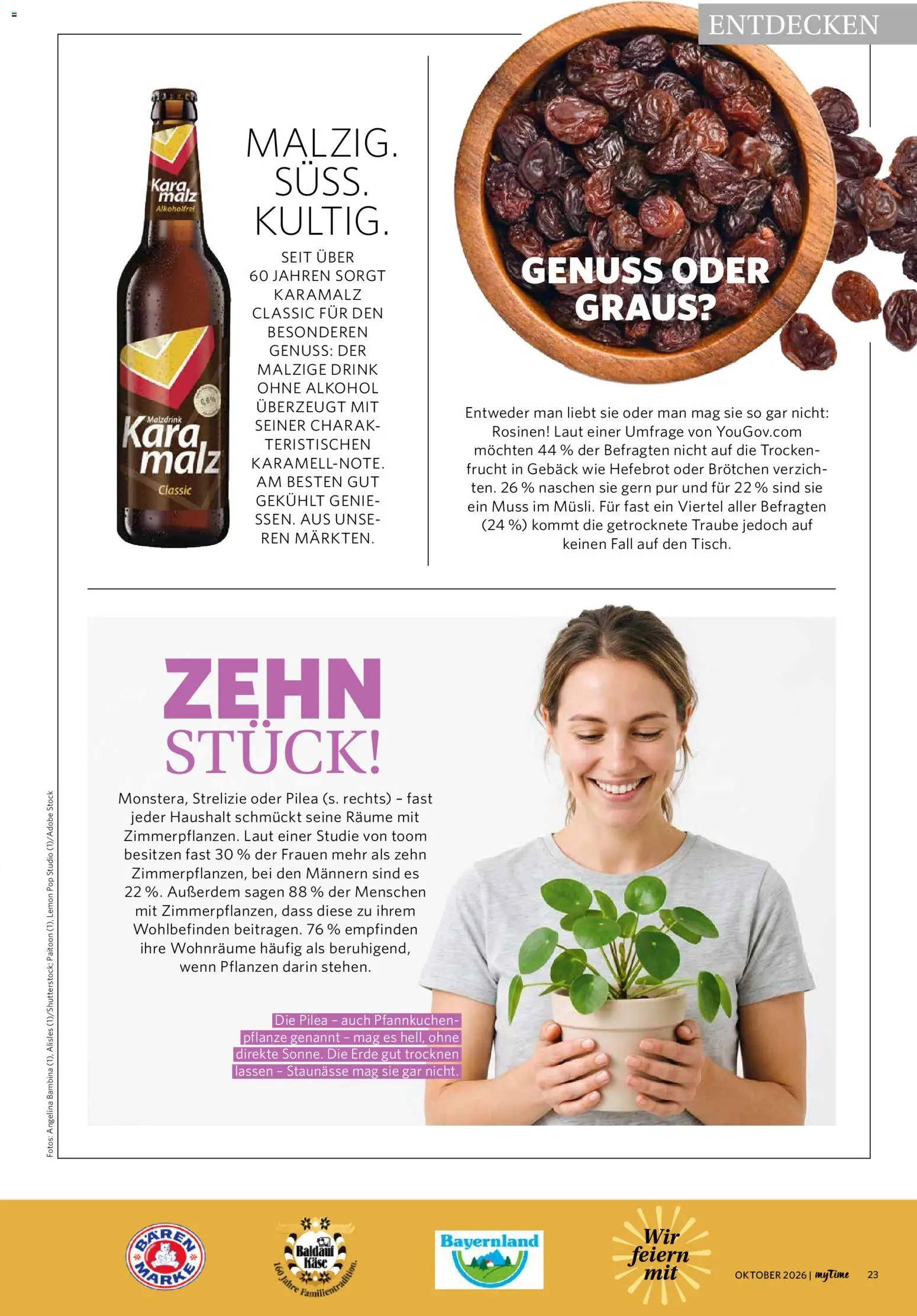 Famila Nordwest myTime Oktober 2026 – gültig ab 01.10.2026 | Seite: 23 | Produkte: Käse, Pfannkuchen, Rosinen, Alkohol