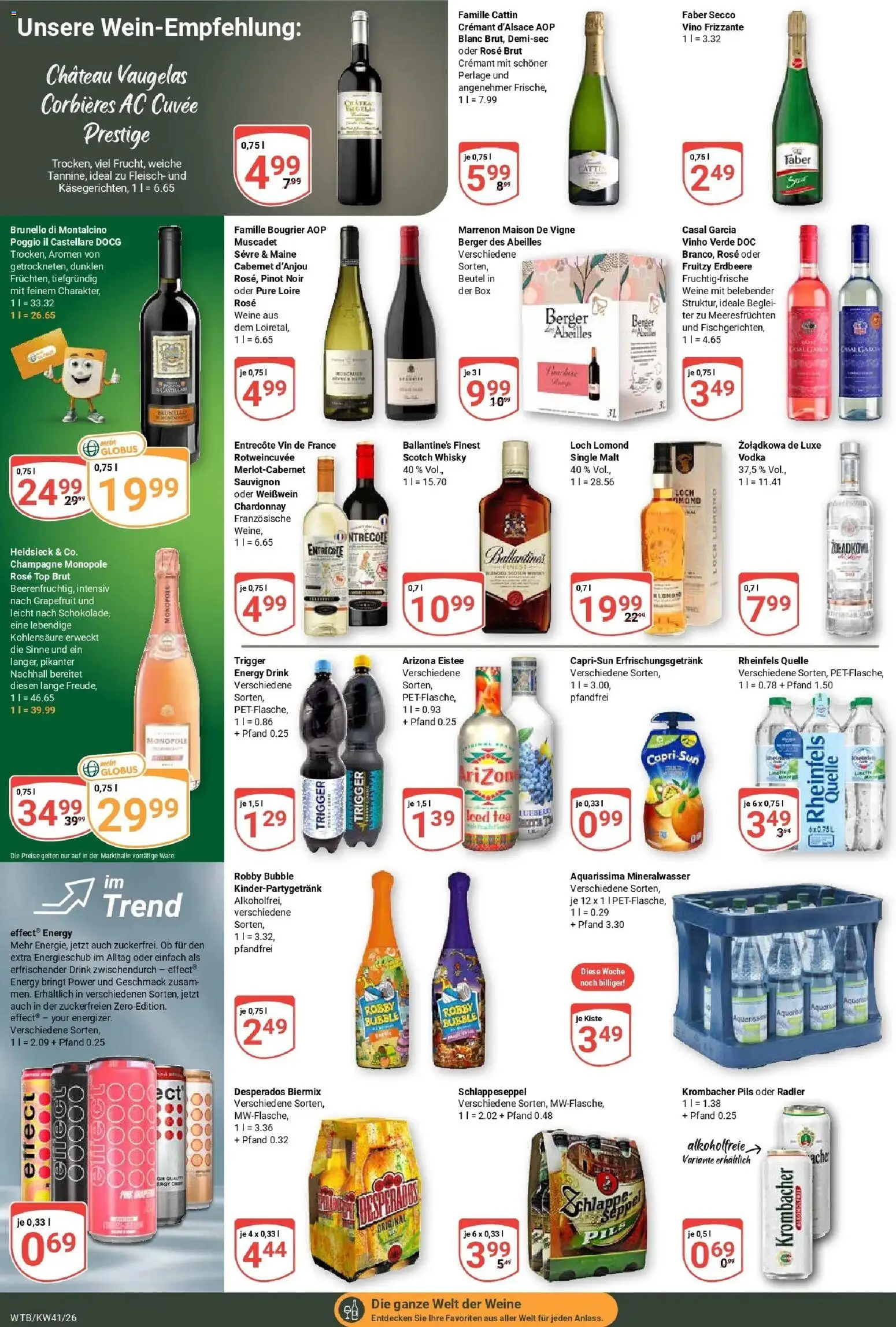 Globus Prospekt Wächtersbach (ab 05.10.2026) » Angebote online | Seite: 18 | Produkte: Box, Radler, Vodka, Rheinfels quelle