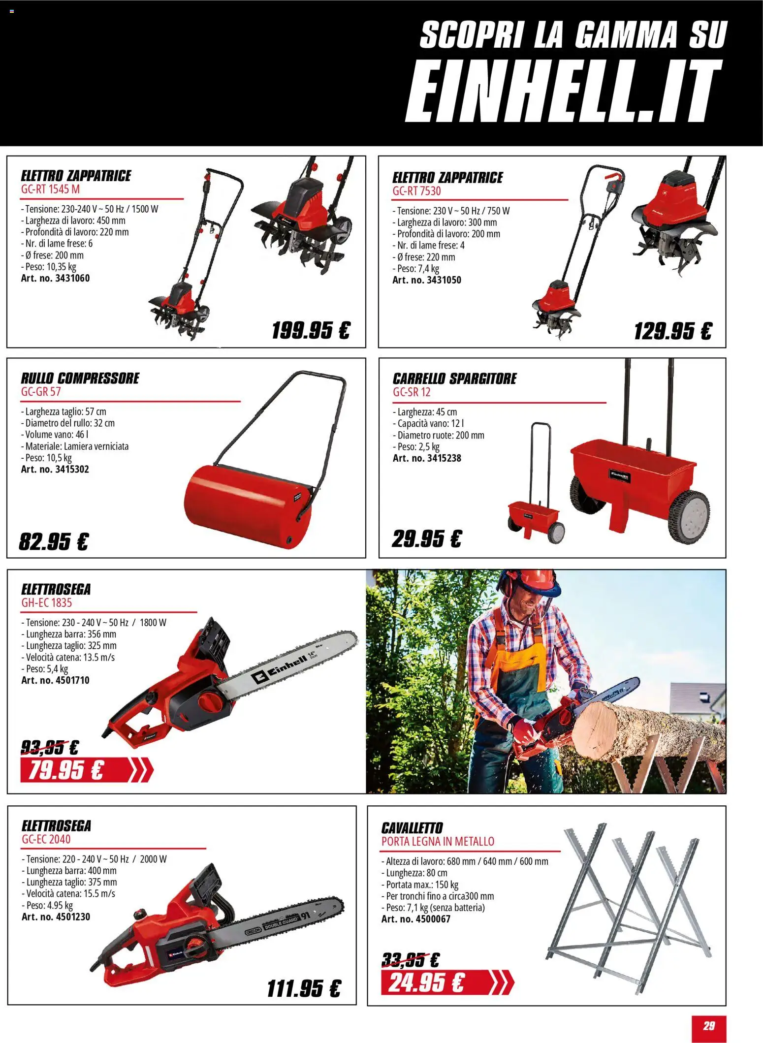 Volantino Einhell del 02.02.2026 | Pagina: 29 | Prodotti: Rullo, Compressore, Carrello, Batteria