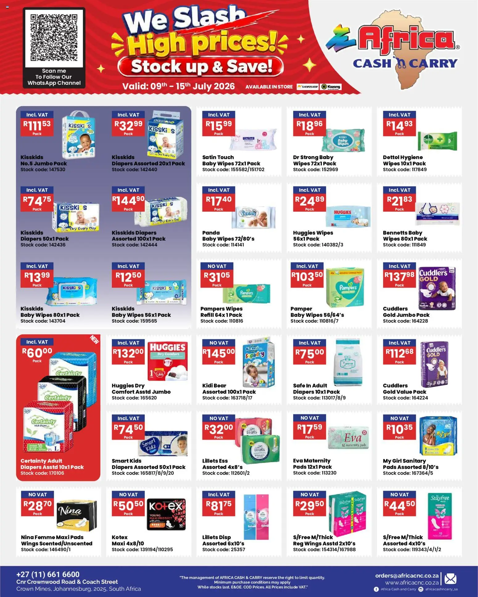 New Africa Cash & Carry catalogue – valid from 09/07/2026 | Page: 14 | Products: Pads, Stock