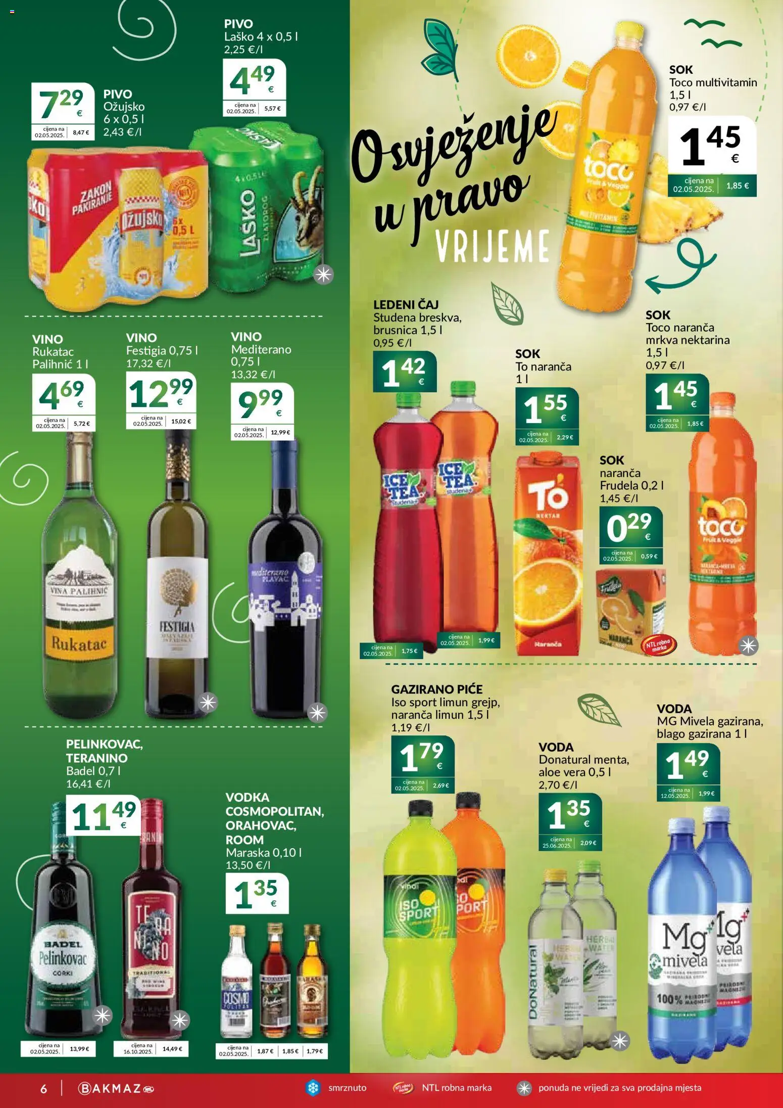 Bakmaz katalog | vrijedi od 16.09.2026 | Stranica: 6 | Proizvodi: Laško, Multivitamin, Aloe vera, Vodka