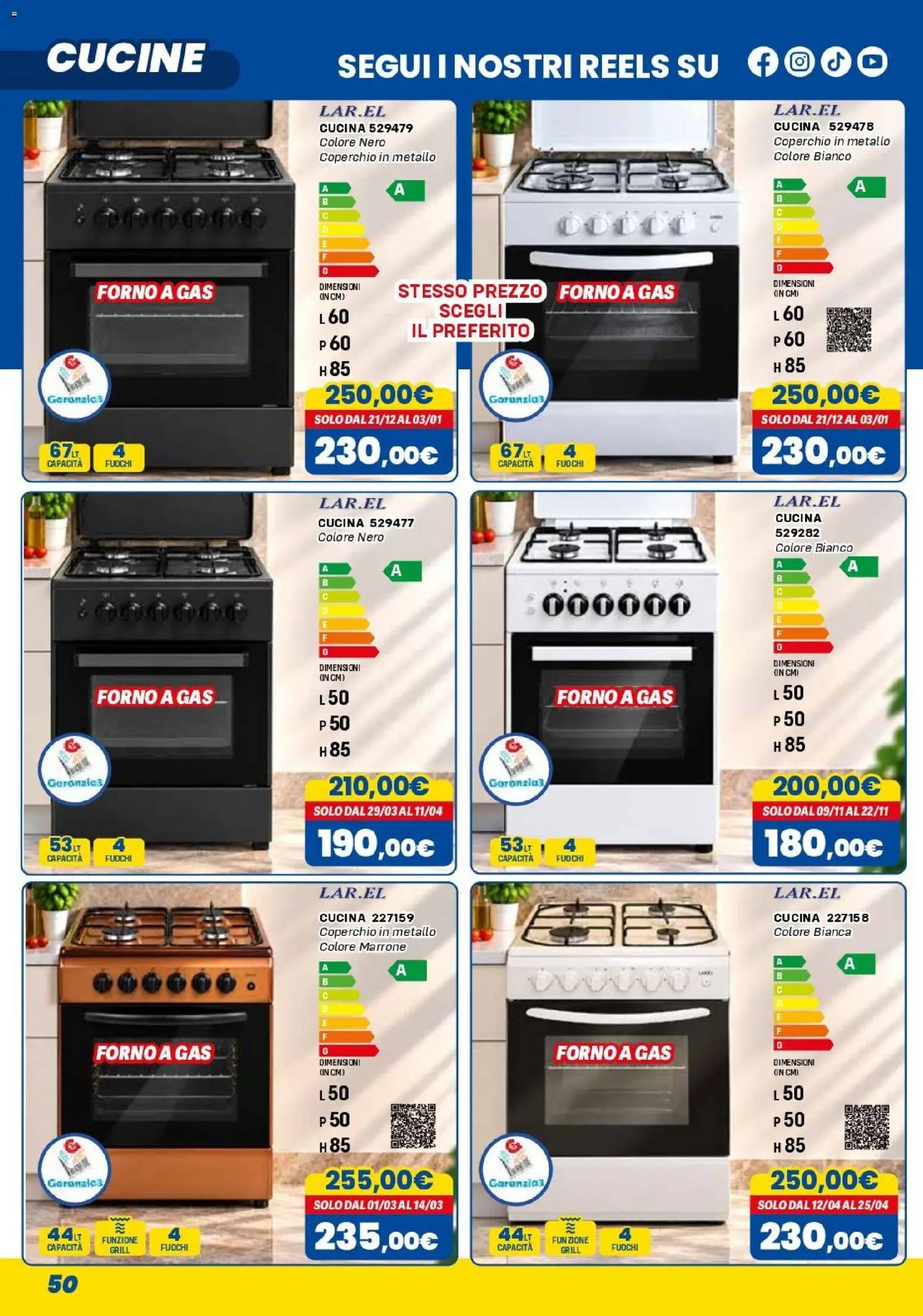 Volantino Orizzonte del 01/11/2026 | Pagina: 50 | Prodotti: Cucine, Coperchio, Forno