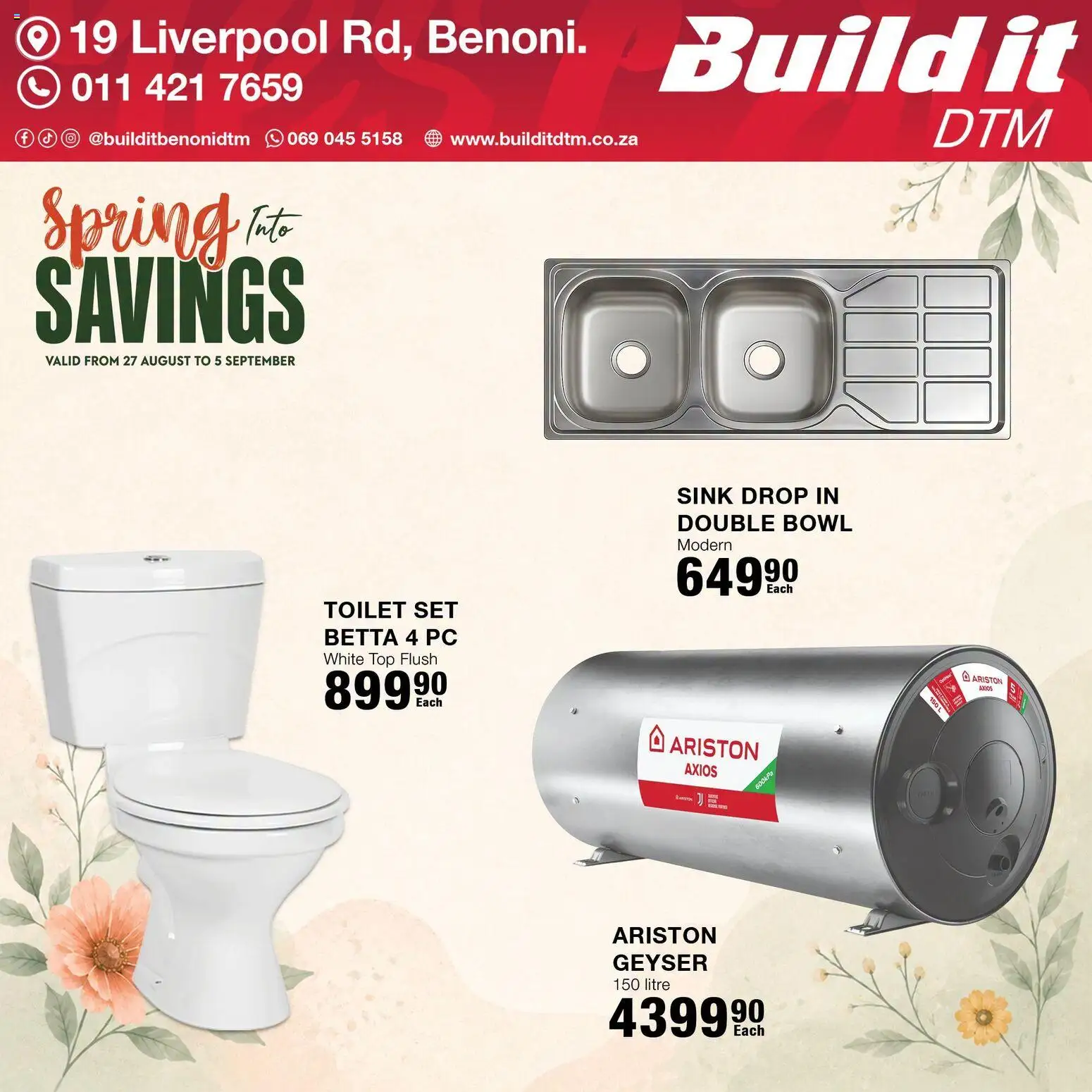 New Build It catalogue – valid from 27/08/2026 | Page: 4 | Products: PC, Bowl, Geyser, Sink